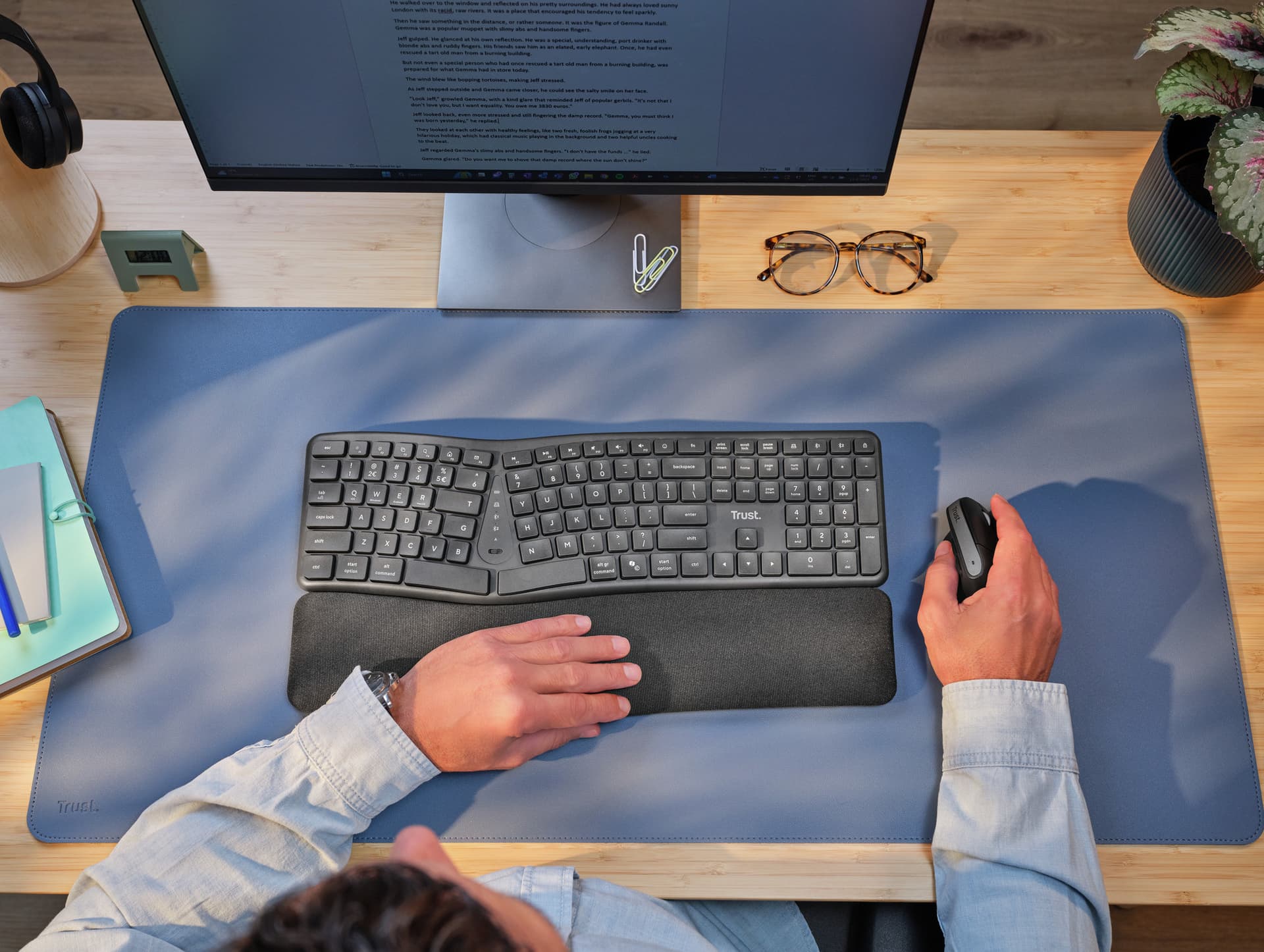 Toetsenbord Trust Keyra Ergo Multi draadloos QWERTY 4
