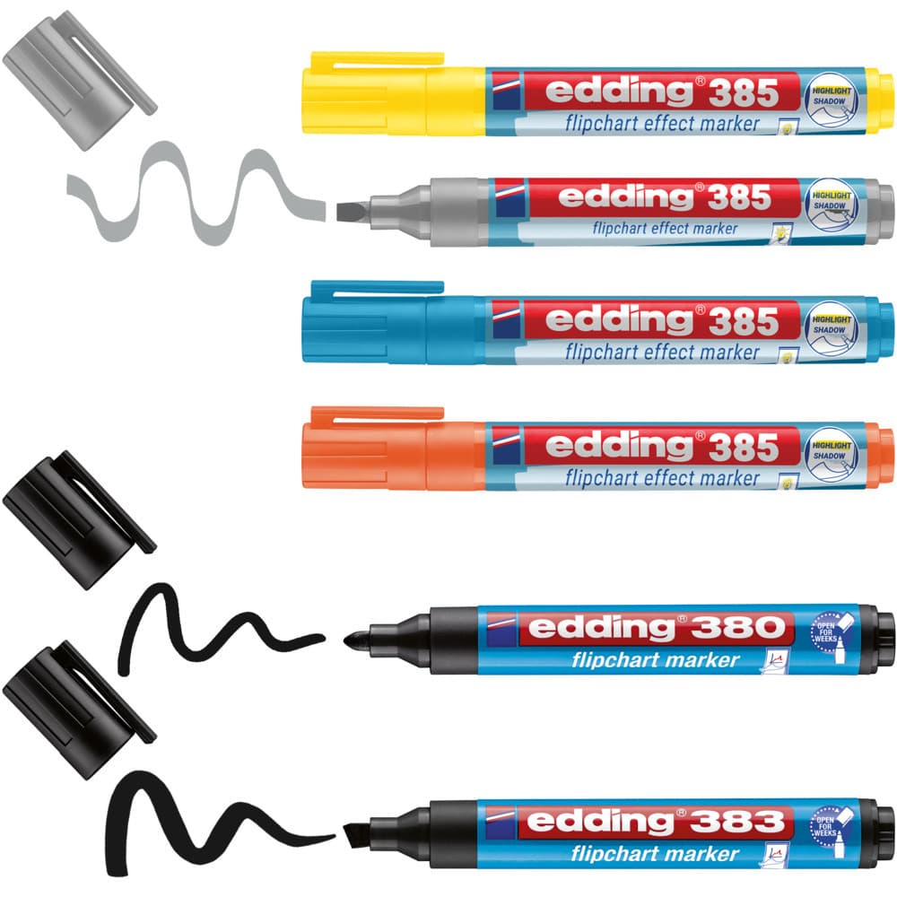 Viltstift edding 385 flipover incl 380 - 383  assorti 6 stuks 2