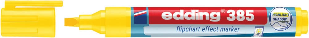 Viltstift edding 385 flipover penseelpunt geel