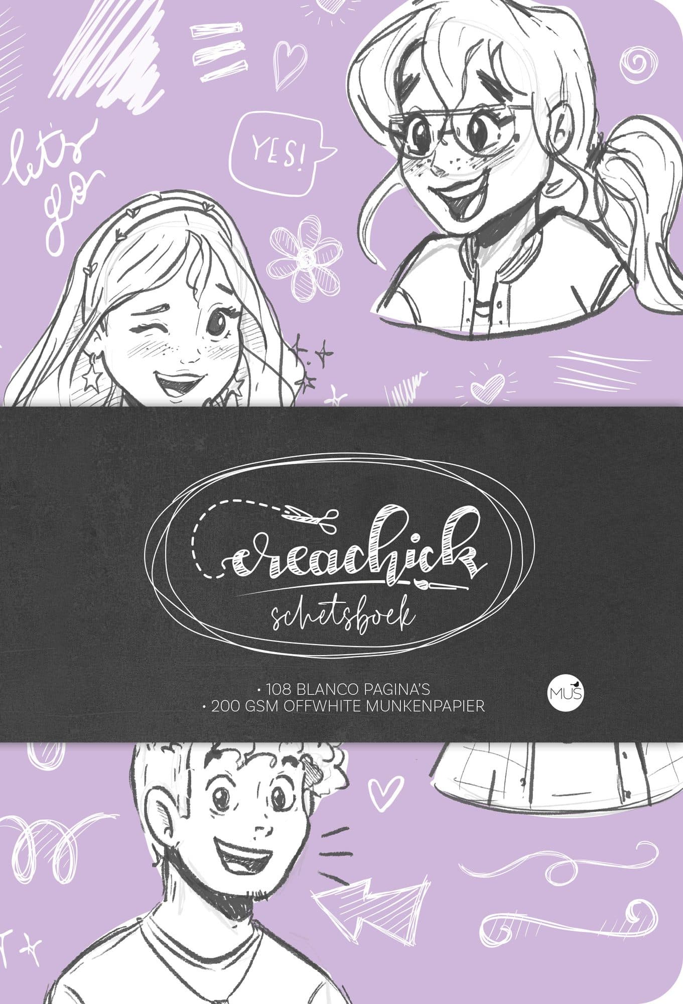 Schetsboek CreaChick Lilac 2