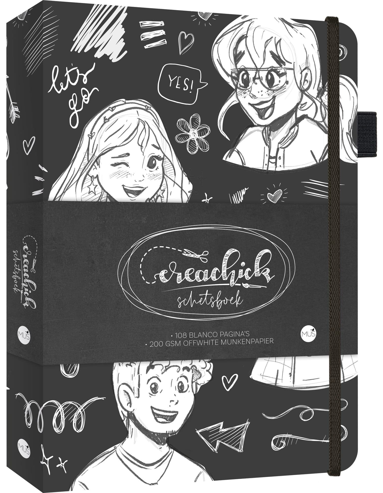 Schetsboek CreaChick Black