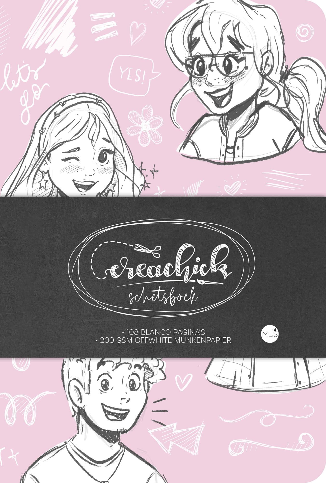 Schetsboek CreaChick  Pink 2