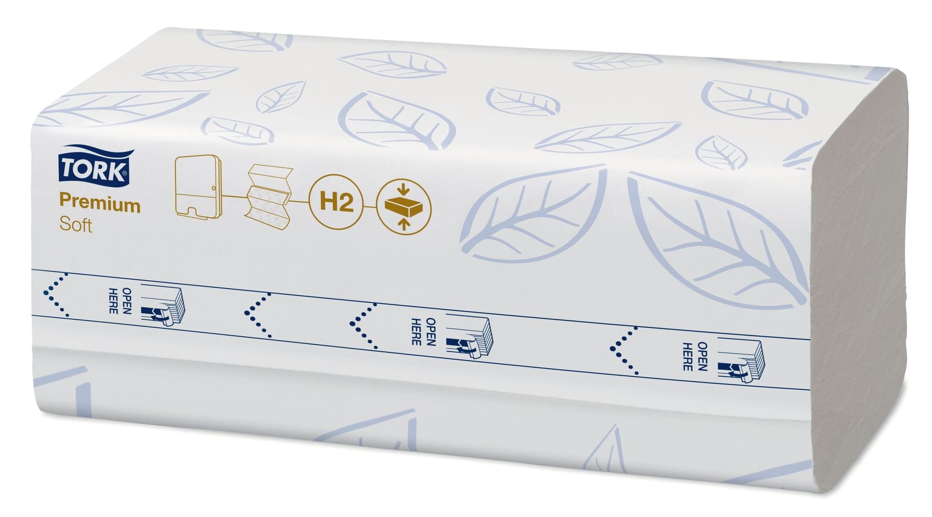 Handdoek Tork H2 Xpress compressed Premium multifold 2-laags 212x240mm 12x225 vel wit 100889 2