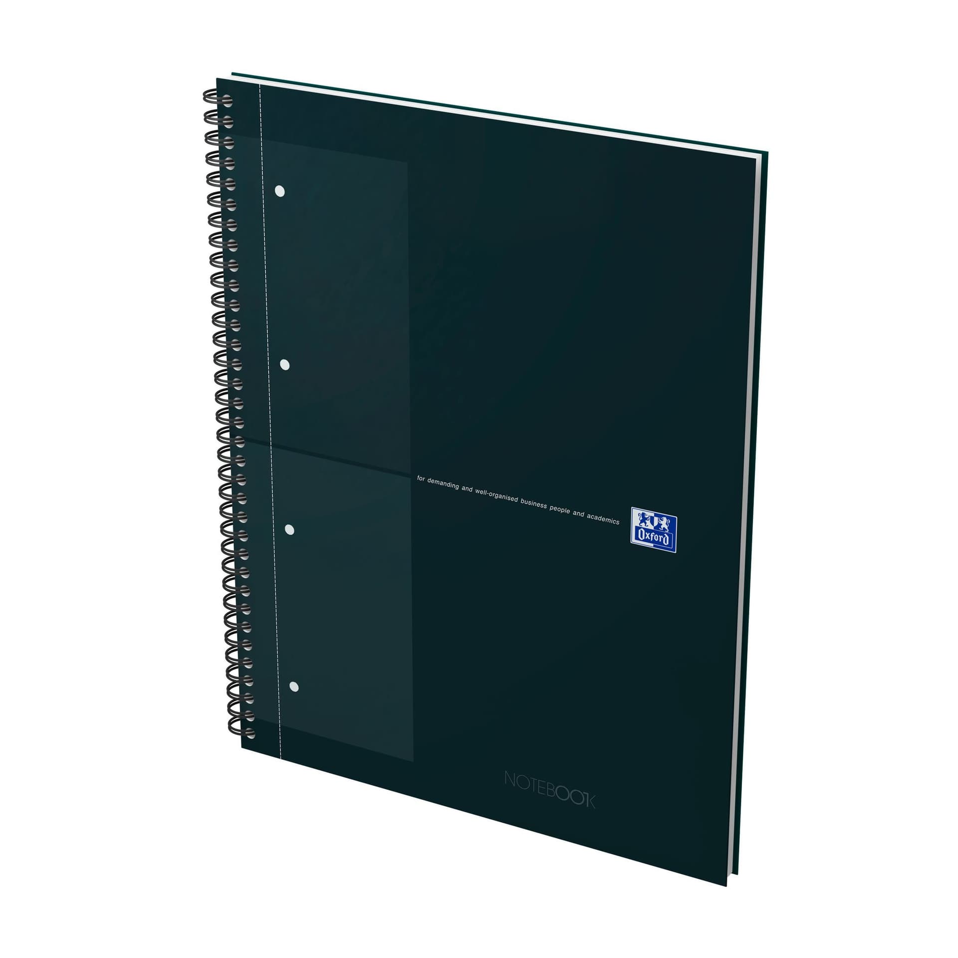 Spiraalblok Oxford International Notebook A4+ ruit 5X5mm 160 pagina's zwart 2