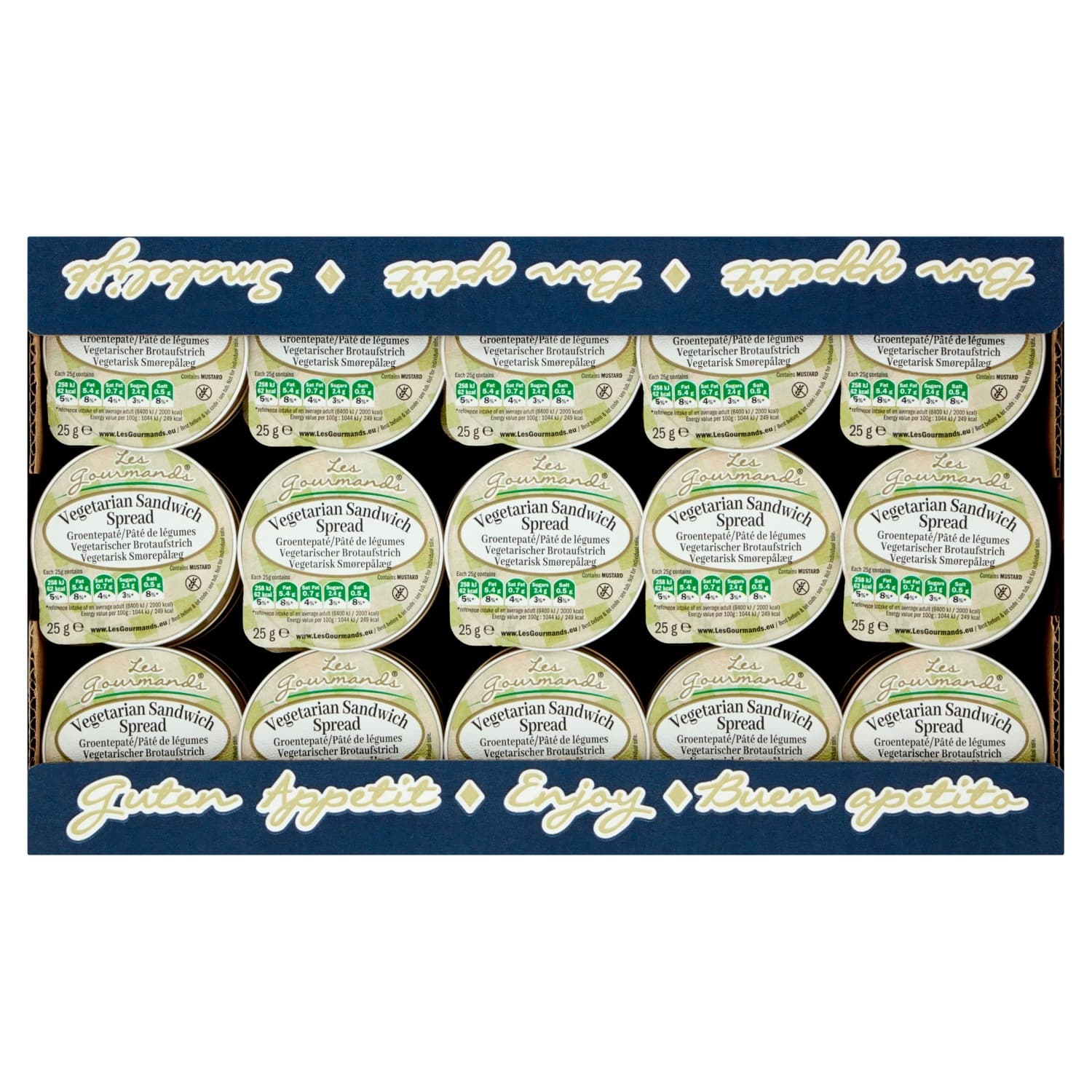 Sandwich spread Les Gourmands vega 45x25 gram cupjes 2