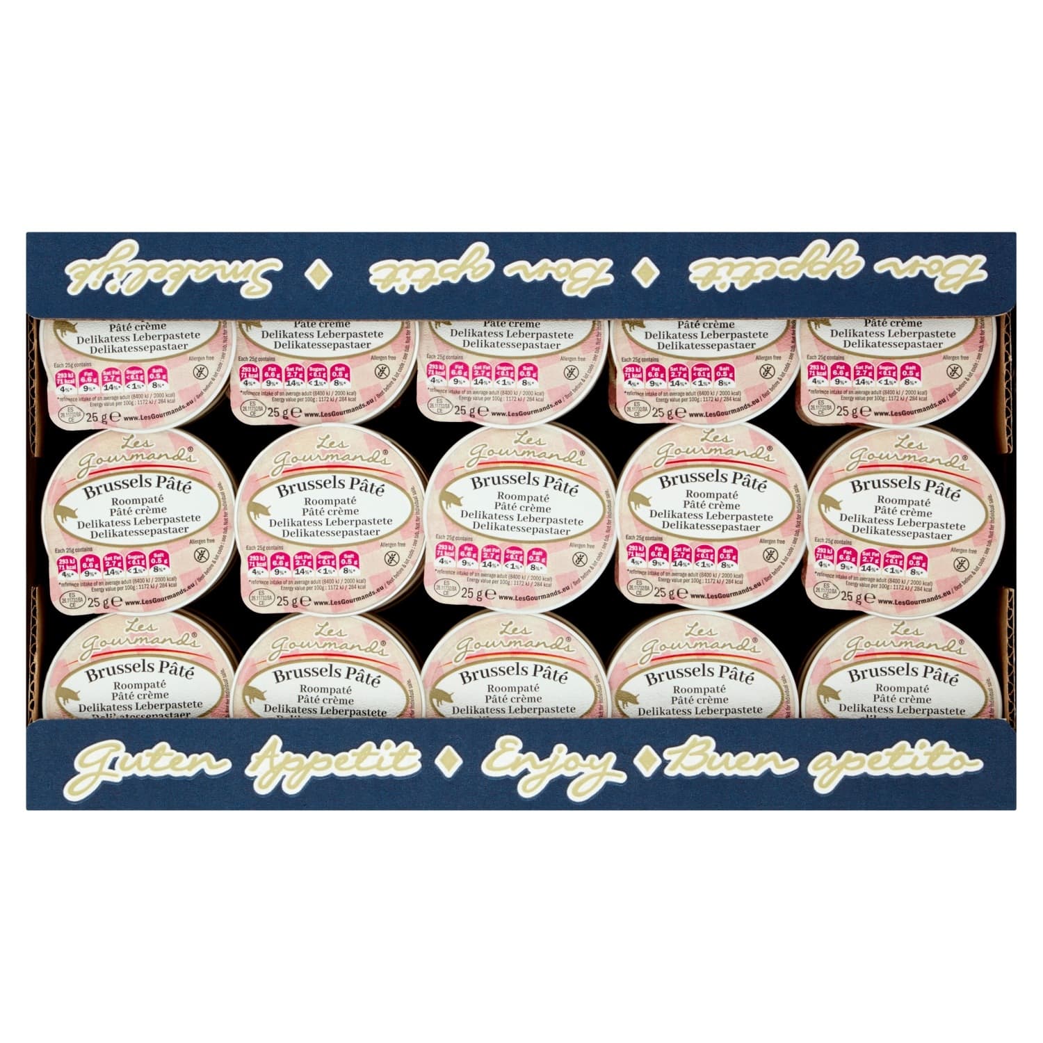 Roompaté Les Gourmands Brussels 45x25 gram cupjes 2