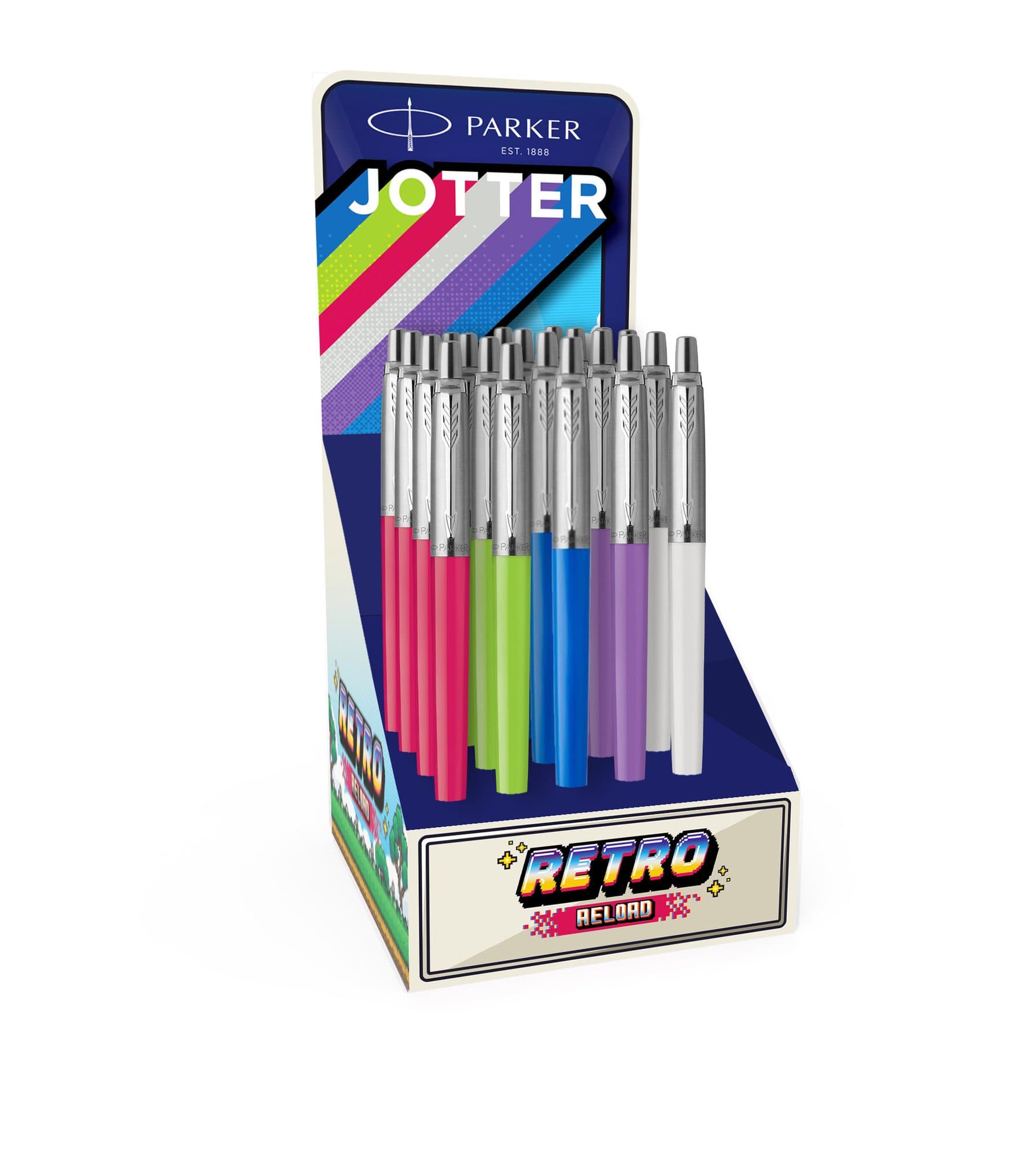 Balpen Parker Jotter Original Reload Retro 90's assorti CT medium