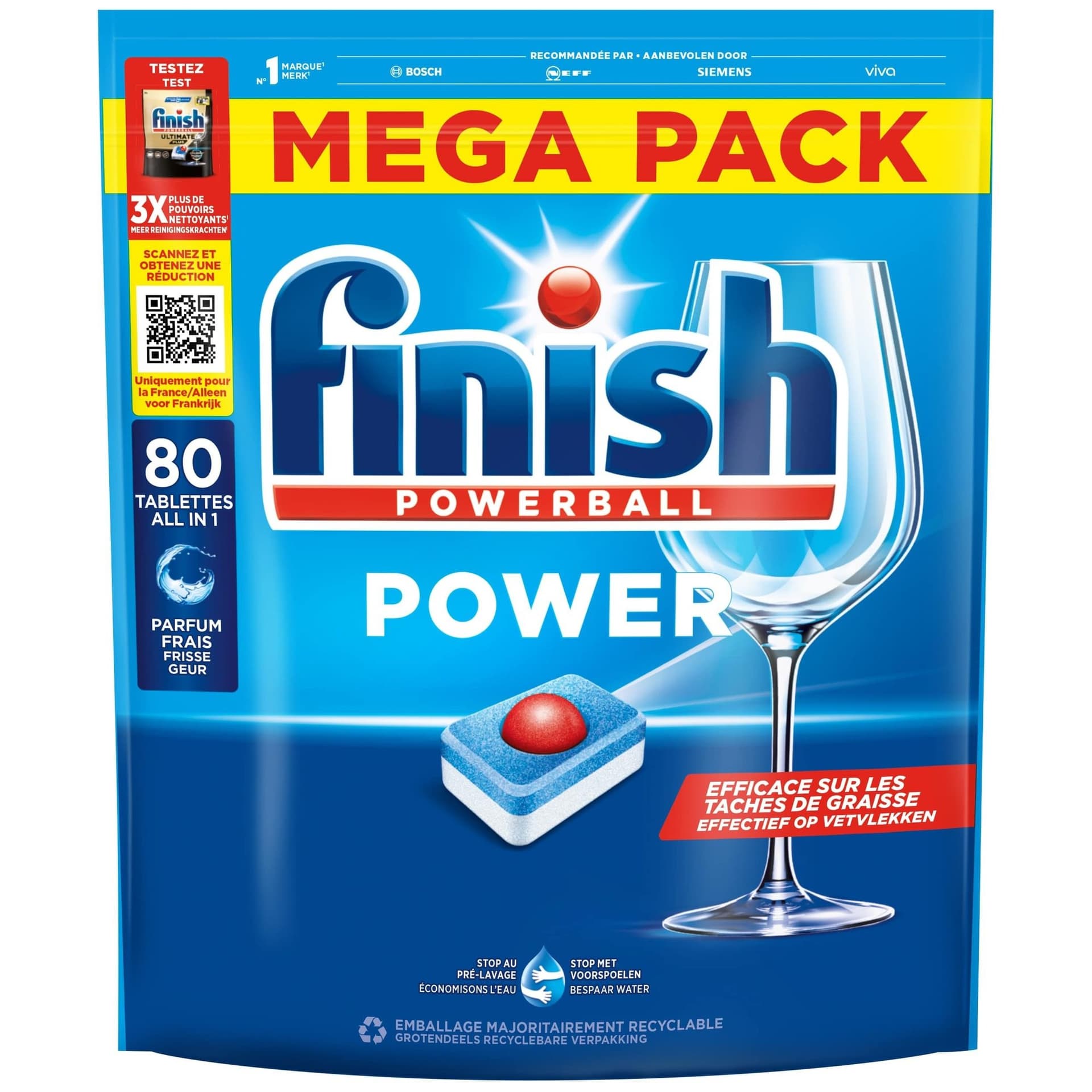 Vaatwastabbletten Finish All-in-one Power Regular 80 stuks