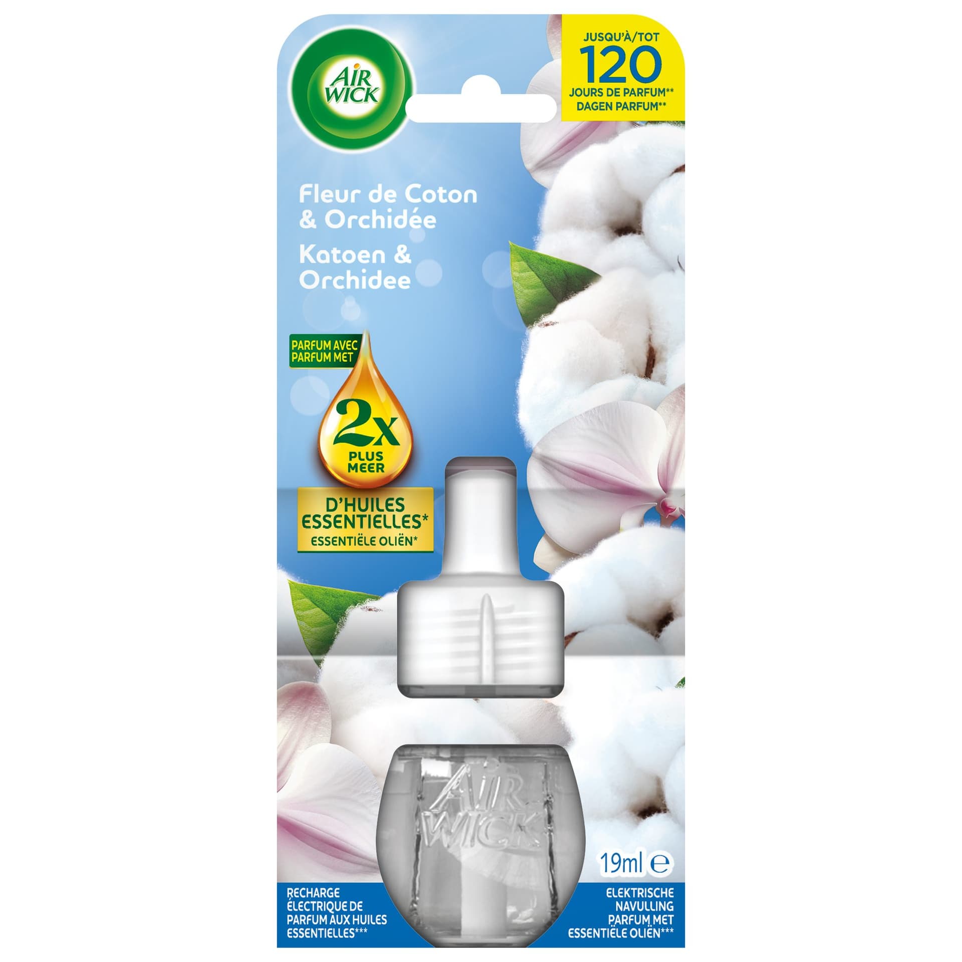 Luchtverfrisser AirWick Electrical Cotton flower refill 19ml