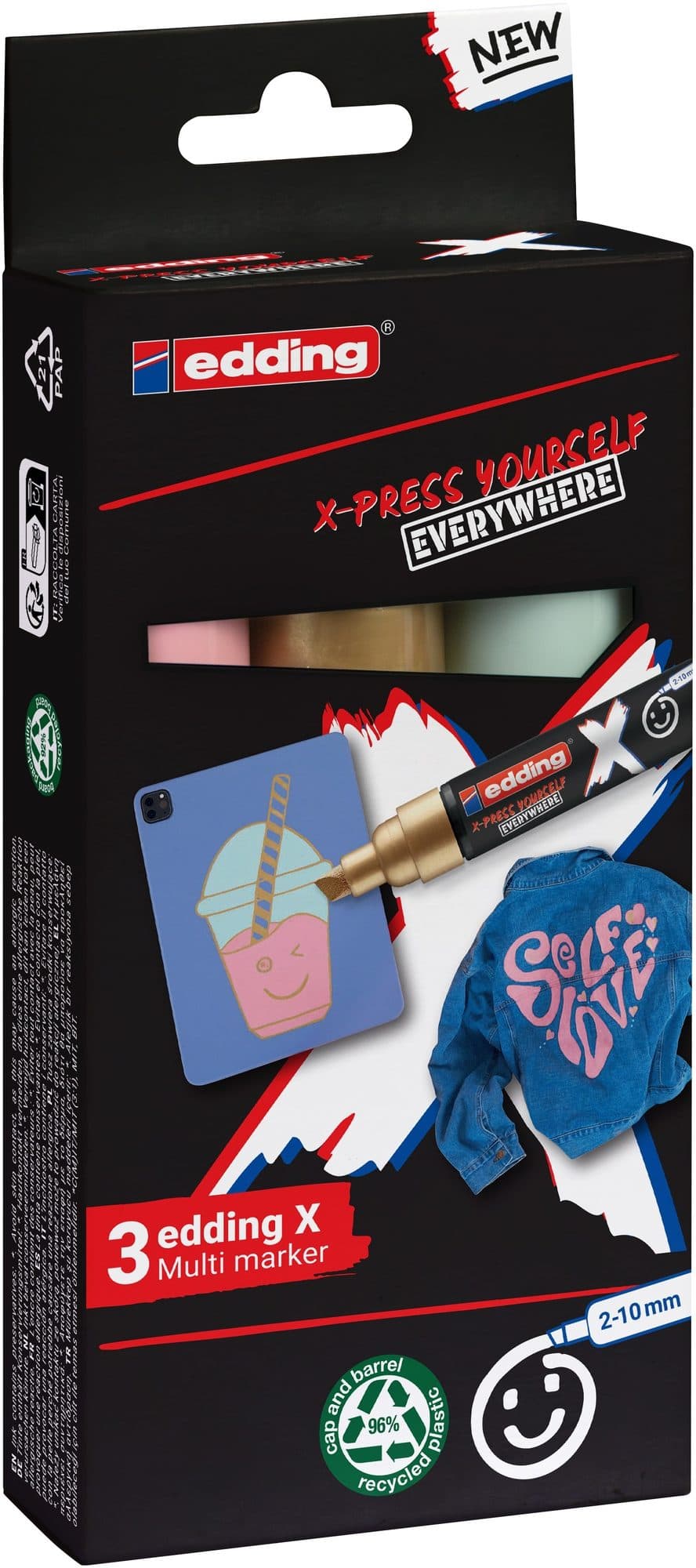 Edding 6900 X multi m. 3pcs set pastel col.