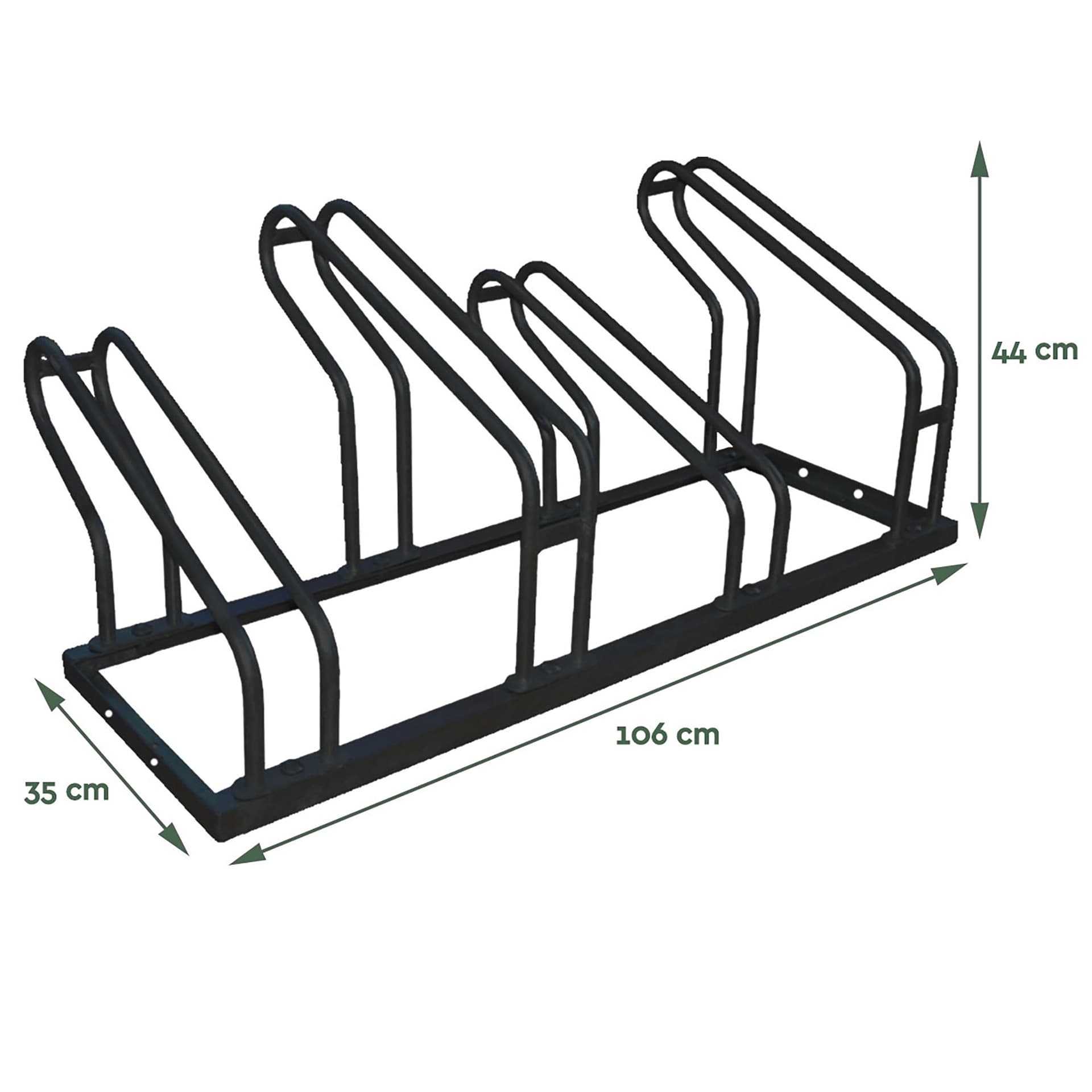 Fietsenrek BRASQ  4 fietsen BS400 zwart 2