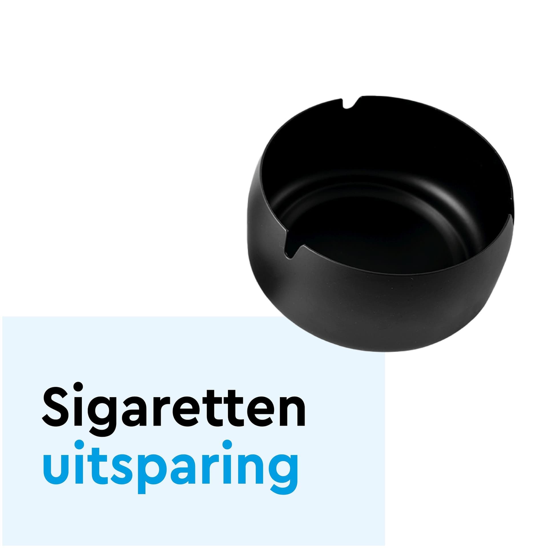 Asbak BRASQ tafelmodel 1 liter met deksel AT700 zwart 6