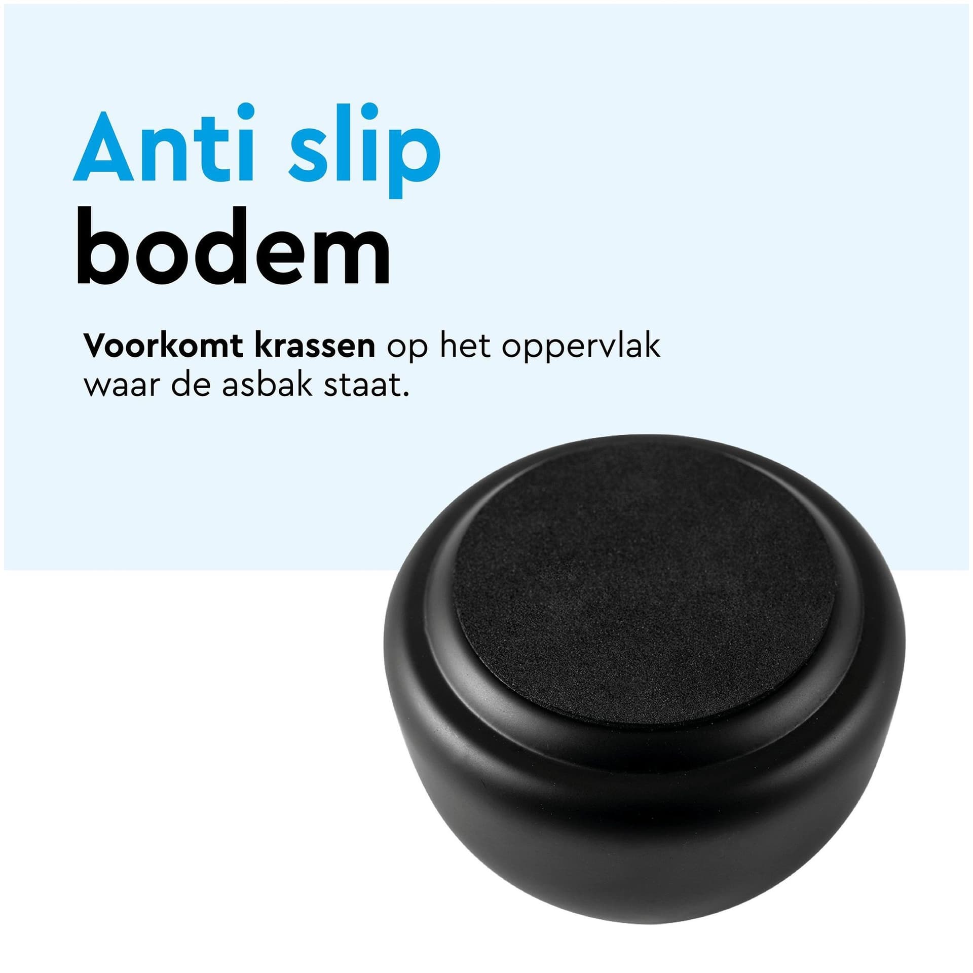Asbak BRASQ tafelmodel 1 liter met deksel AT700 zwart 7