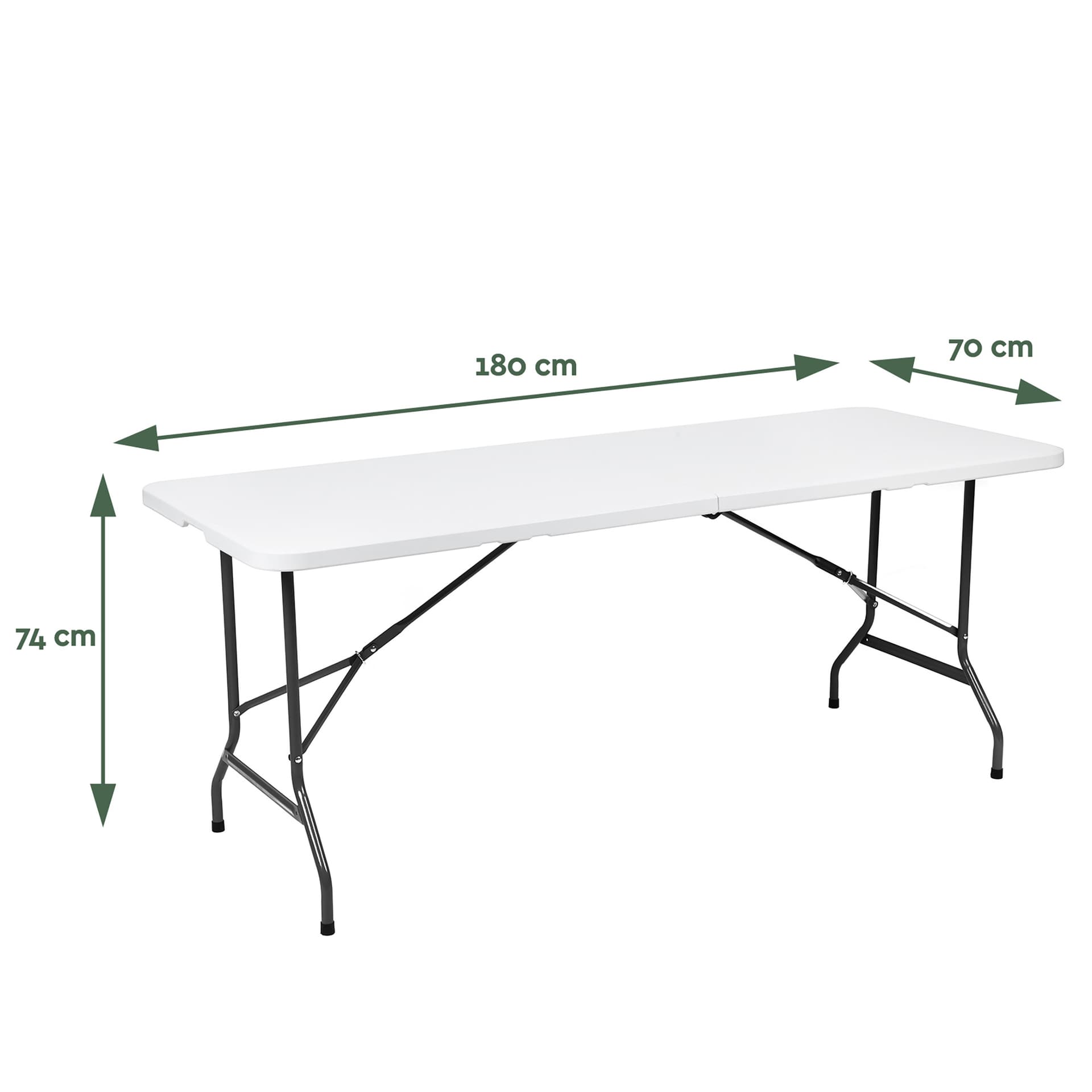 Vouwtafel BRASQ 180x70x74cm FT180 wit 2