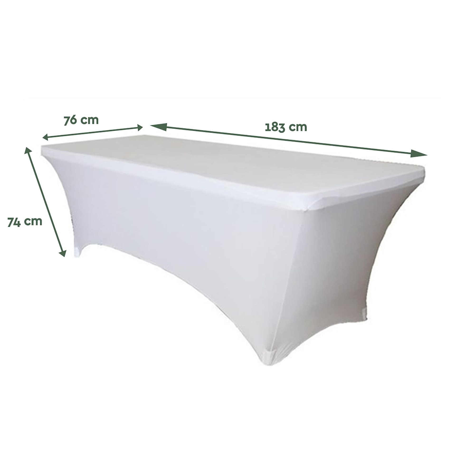 Tafelrok BRASQ 183x76x74cm wit 2