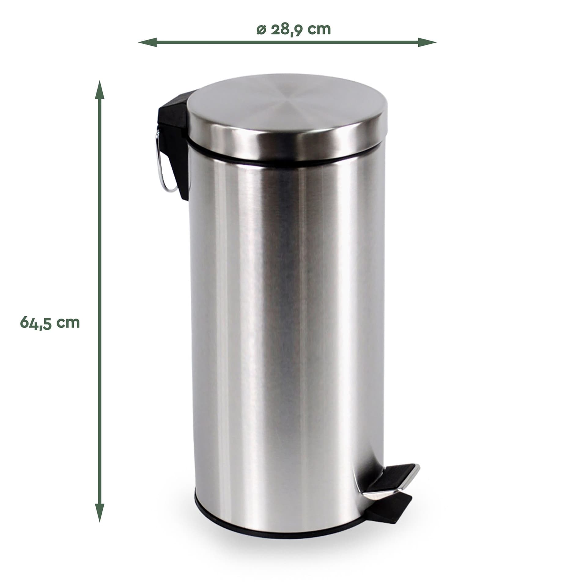 Pedaalemmer BRASQ 30 liter rvs 2