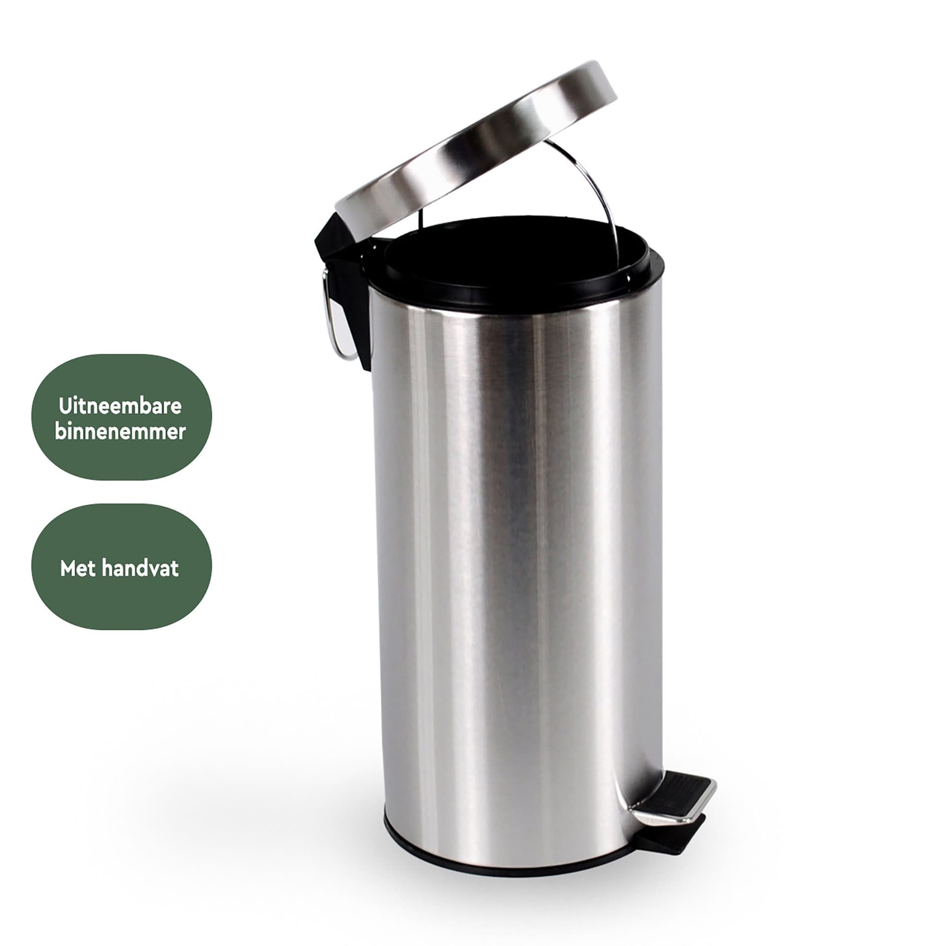 Pedaalemmer BRASQ 30 liter rvs 4