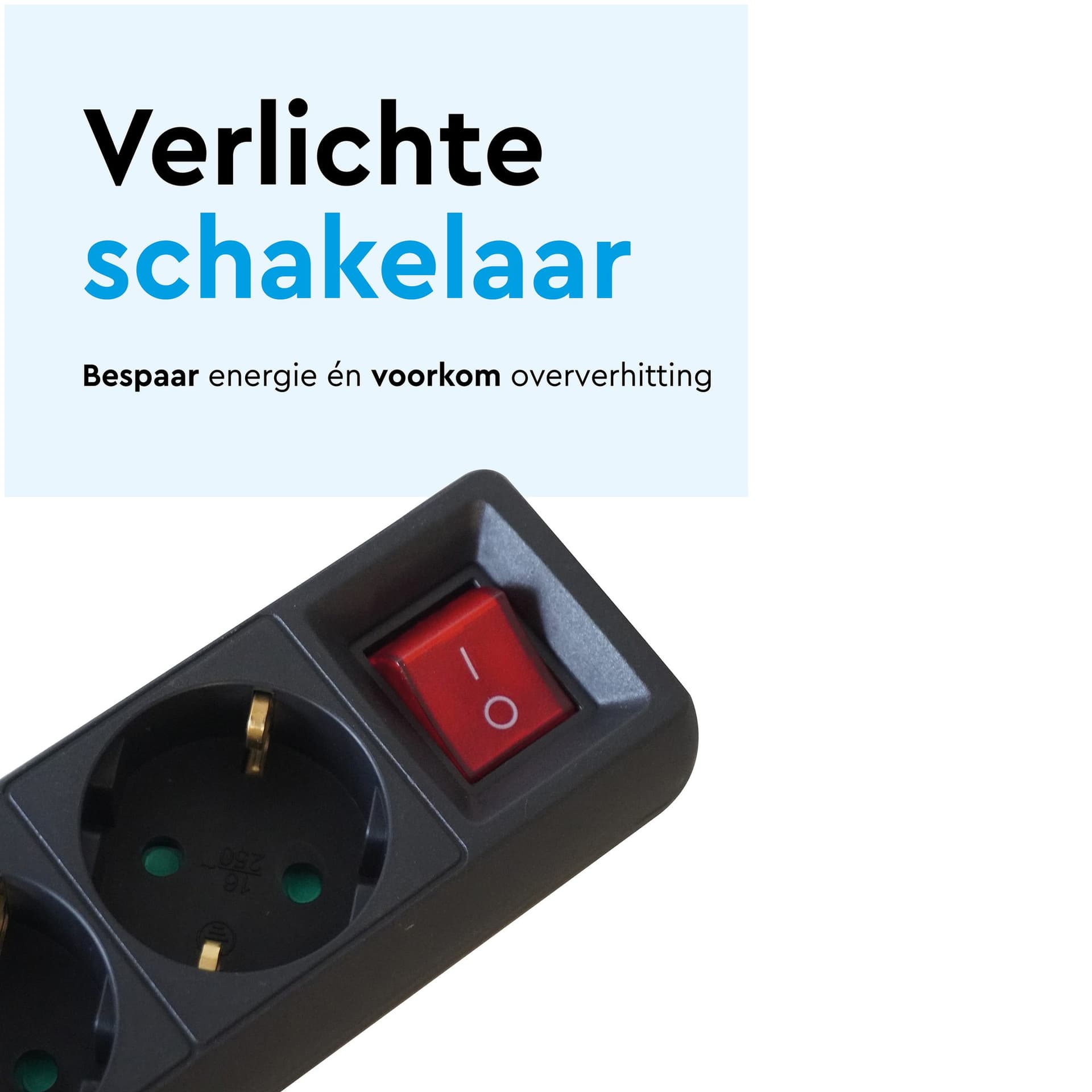 Stekkerdoos BRASQ 4 voudig 5 meter zwart 4