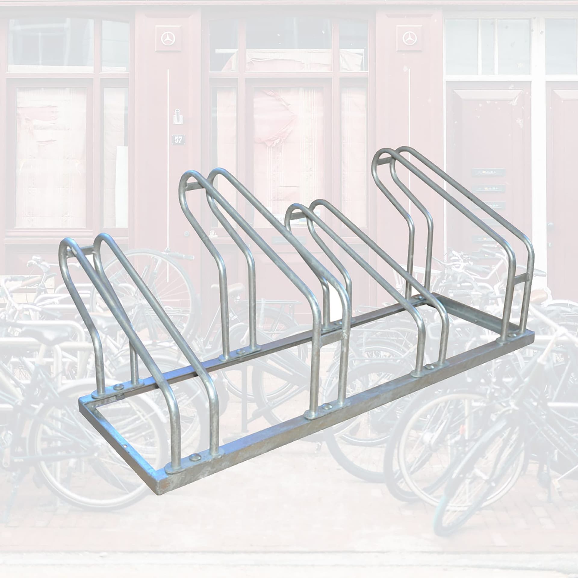 Fietsenrek BRASQ  4 fietsen BS400 zilver 6