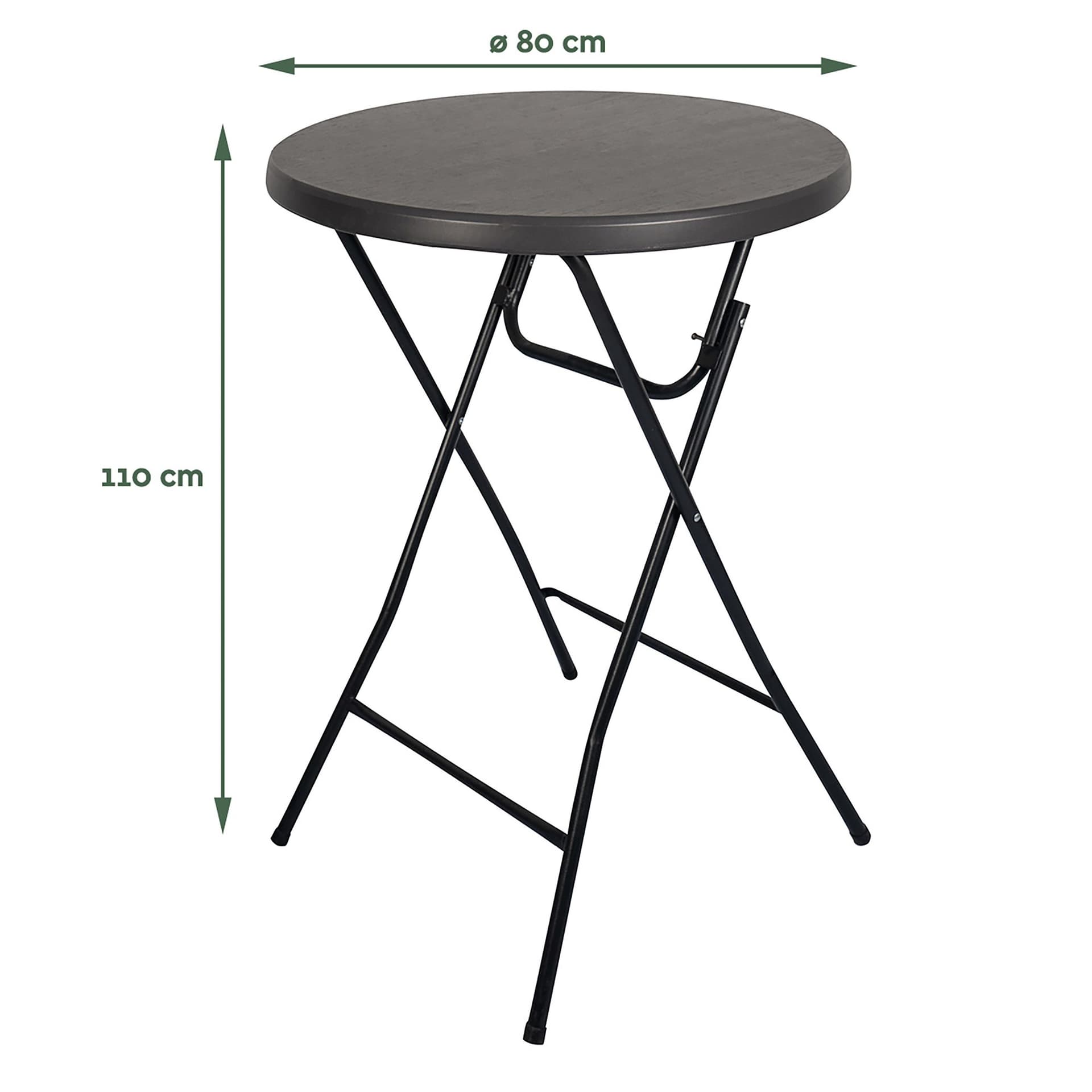 Statafel BRASQ 80cm BT100 zwart 2
