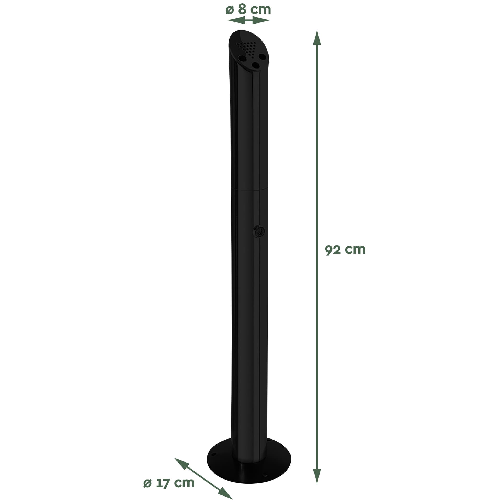 Asbak staand BRASQ AT300 RVS zwart 2