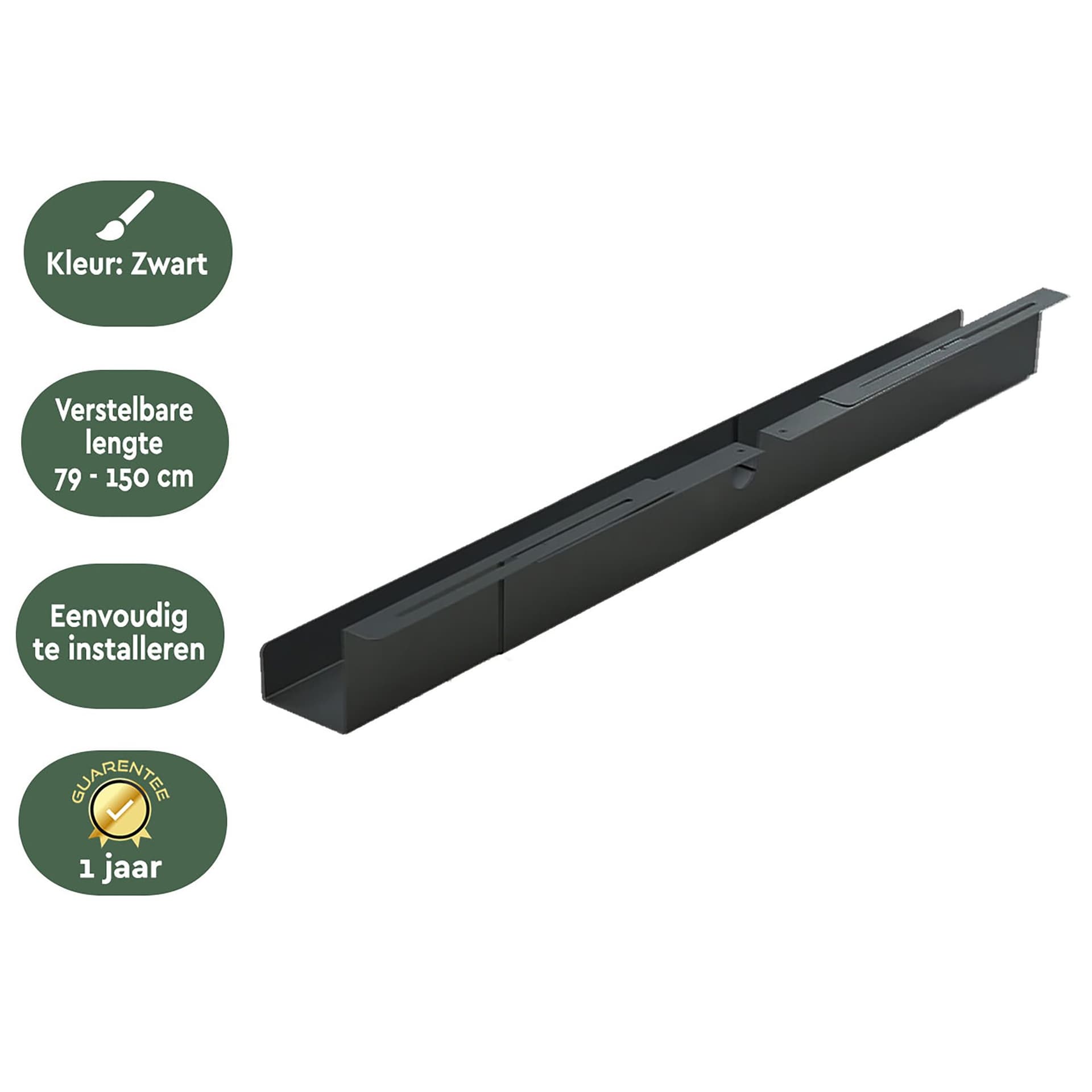 Kabelgoot BRASQ verstelbaar 75-150cm CT100 zwart 4