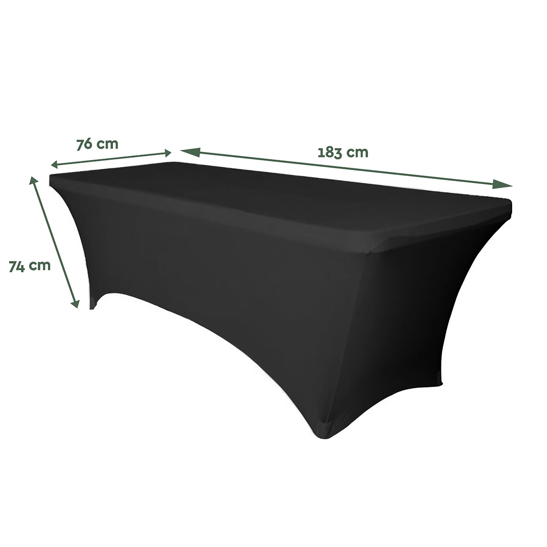 Tafelrok BRASQ 183x76x74cm zwart 2