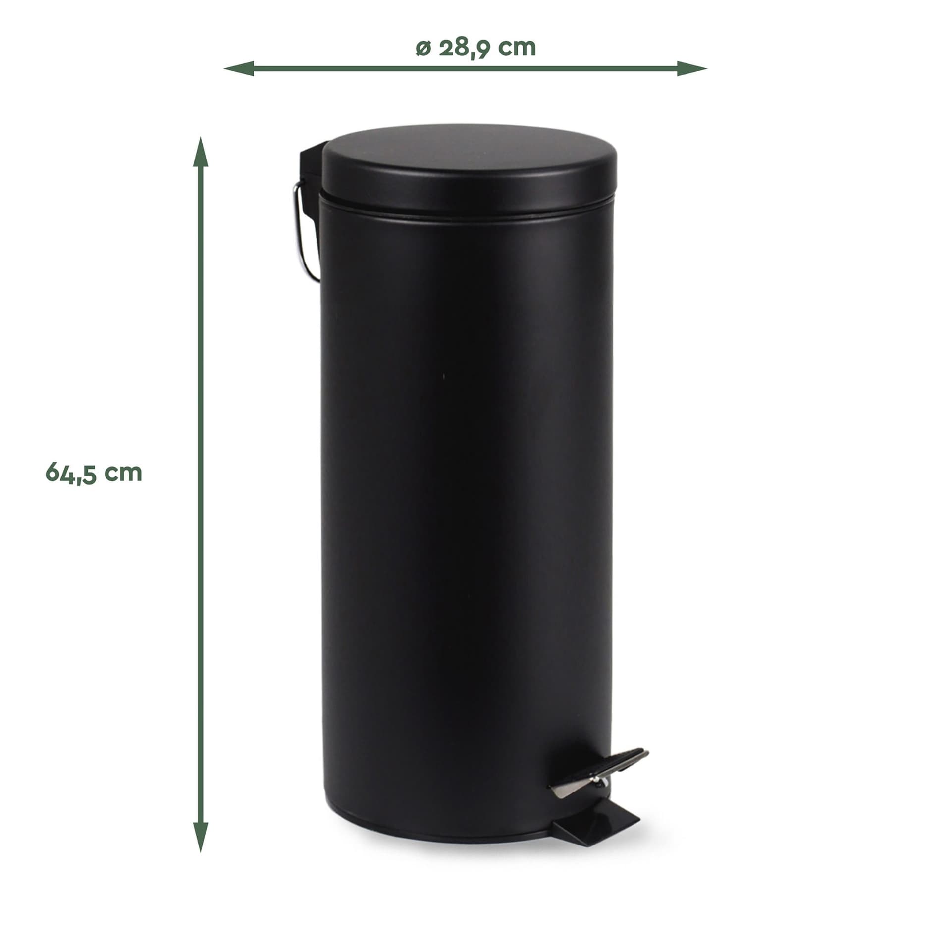 Pedaalemmer BRASQ 30 liter zwart 2