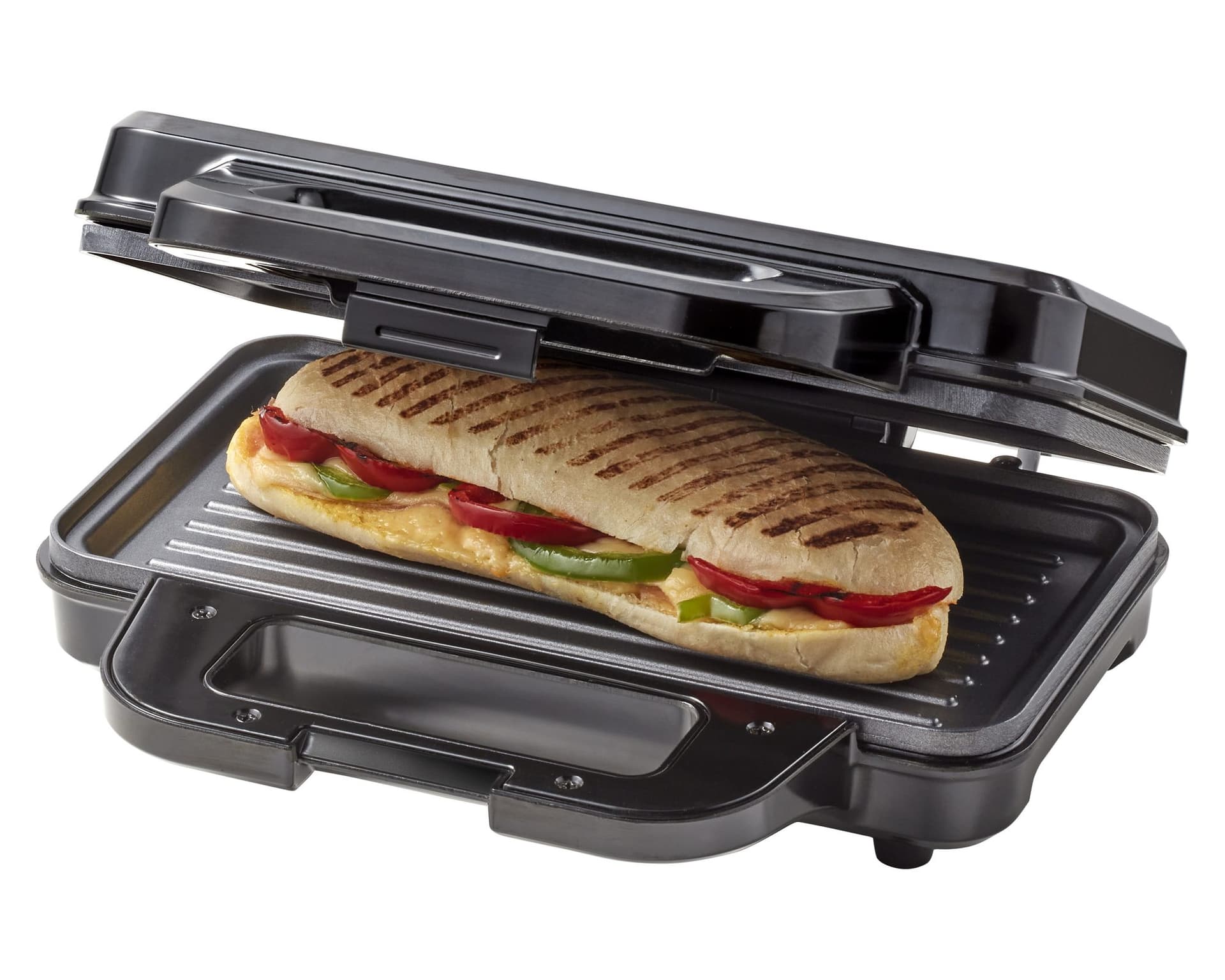 Panini grill Tomado zwart/RVS 4