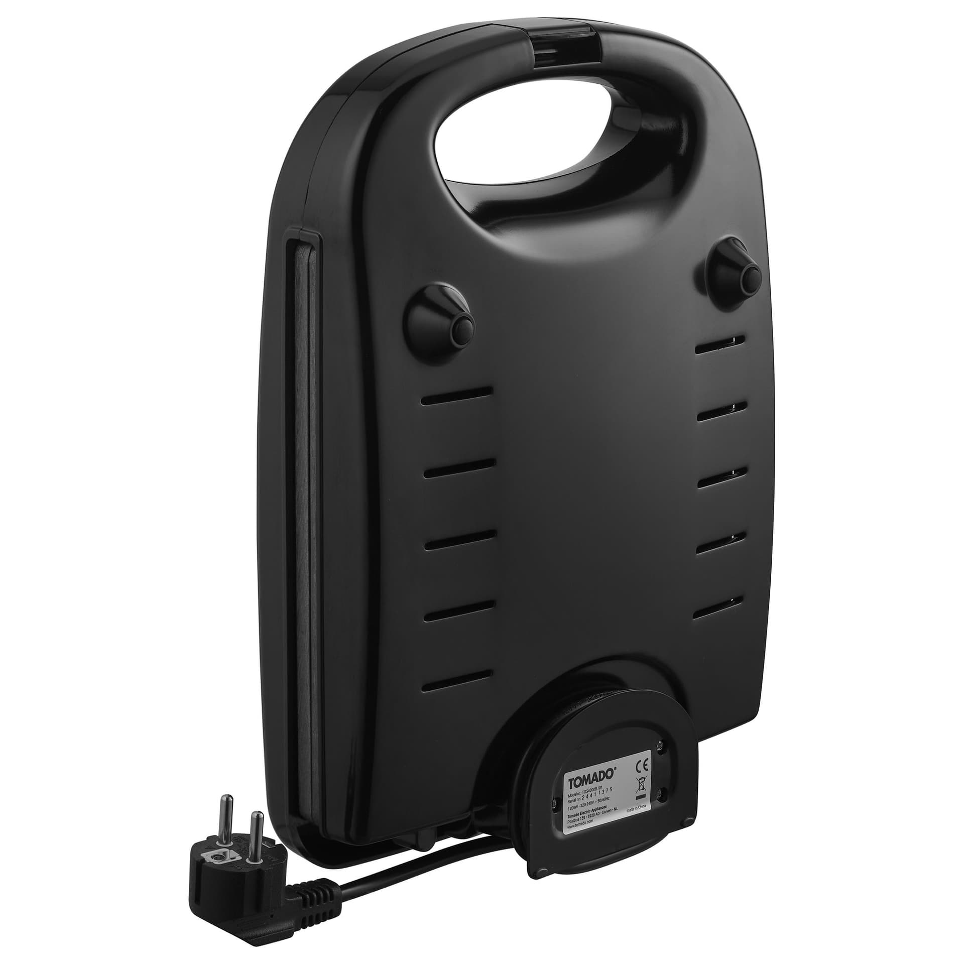 Tosti apparaat Tomado XXL 1200 Watt zwart 6