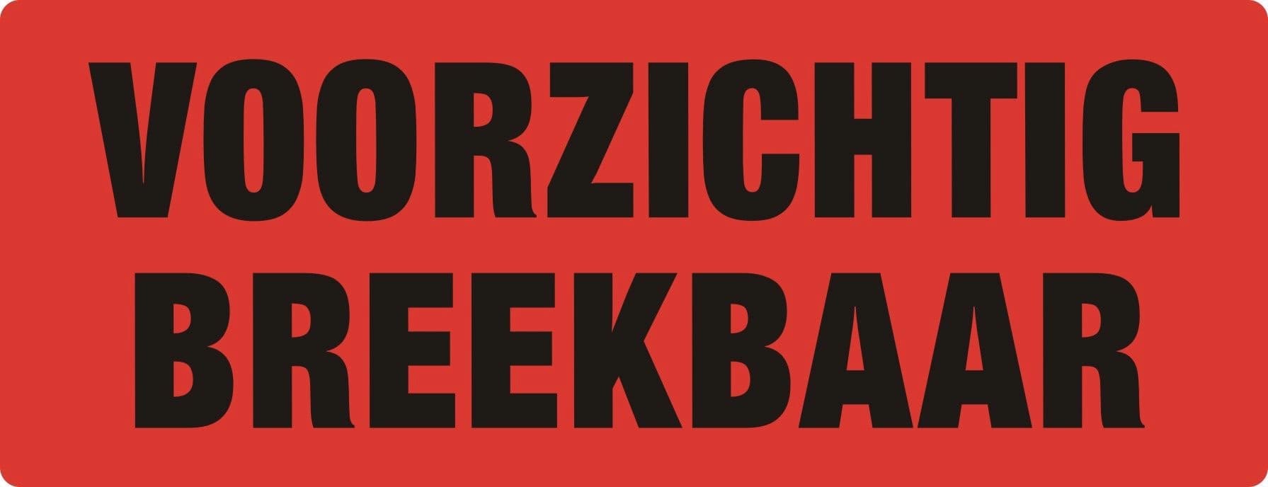 Waarschuwingsetiket IEZZY voorzichtig breekbaar 130mmx50mm 500 stuks
