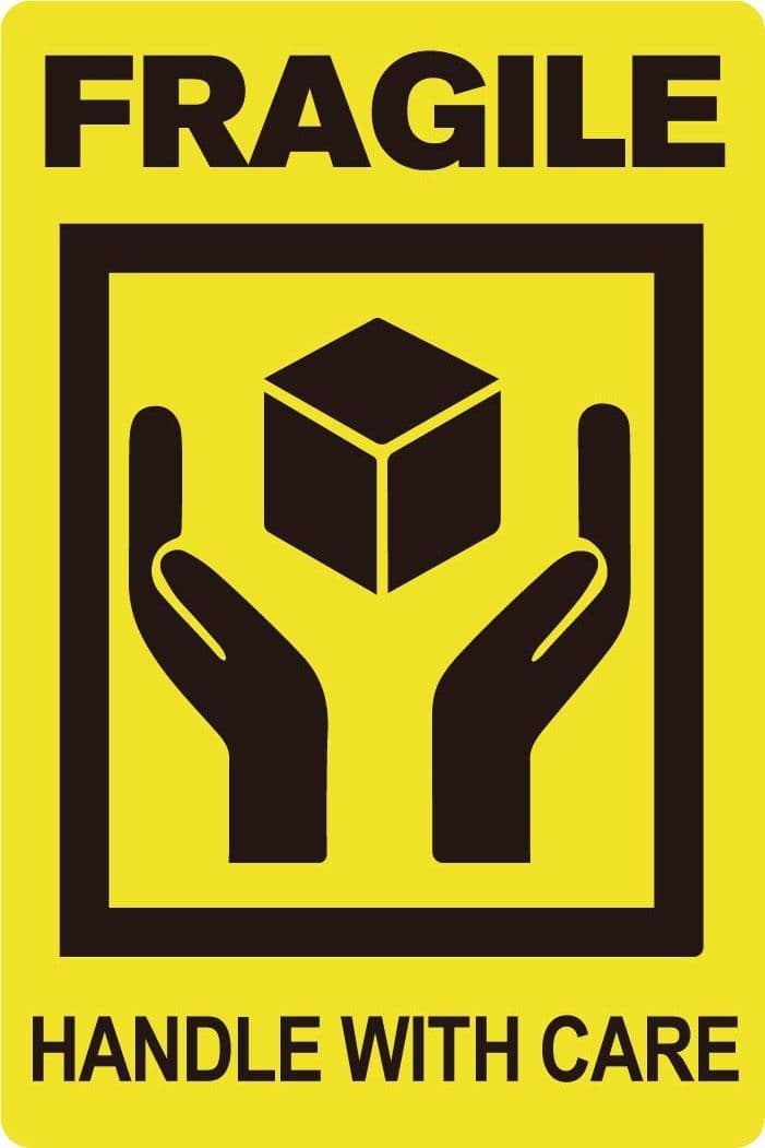Waarschuwingsetiket IEZZY fragile handle with care 50,8mmx76,2mm 200 stuks