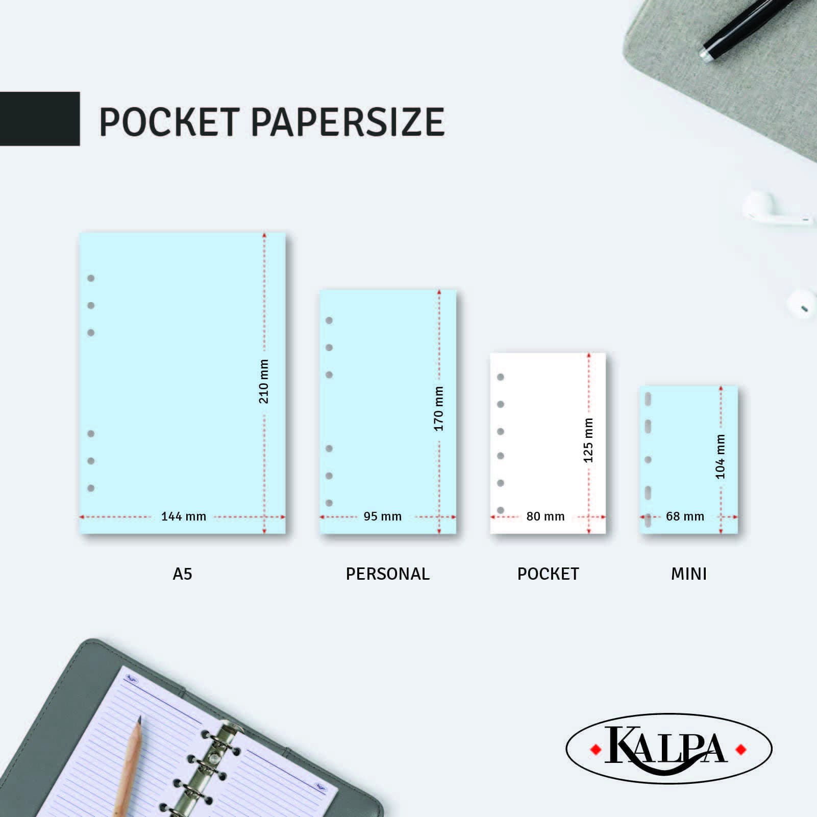 Organizer Kalpa Pocket inclusief agenda 2026-2027 7dagen/2pagina's bloemenzee bruin 6