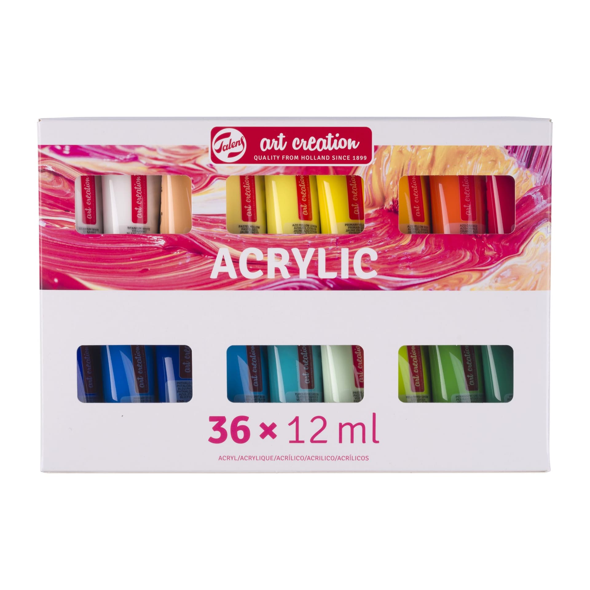 Acrylverf Talens Art Creation assorti 36 tubes à 12ml