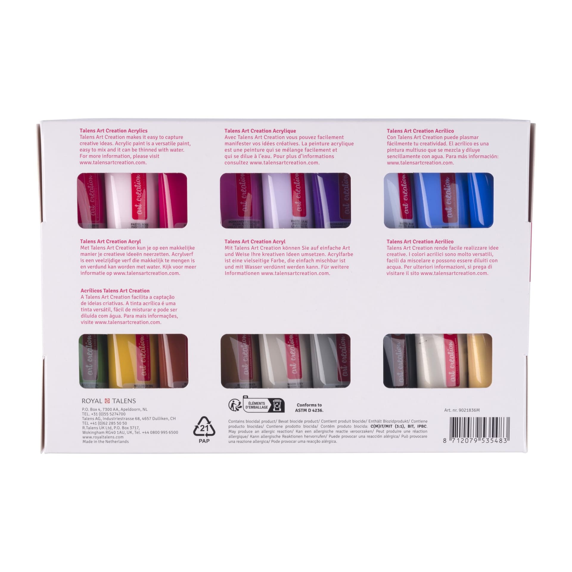 Acrylverf Talens Art Creation assorti 36 tubes à 12ml 3