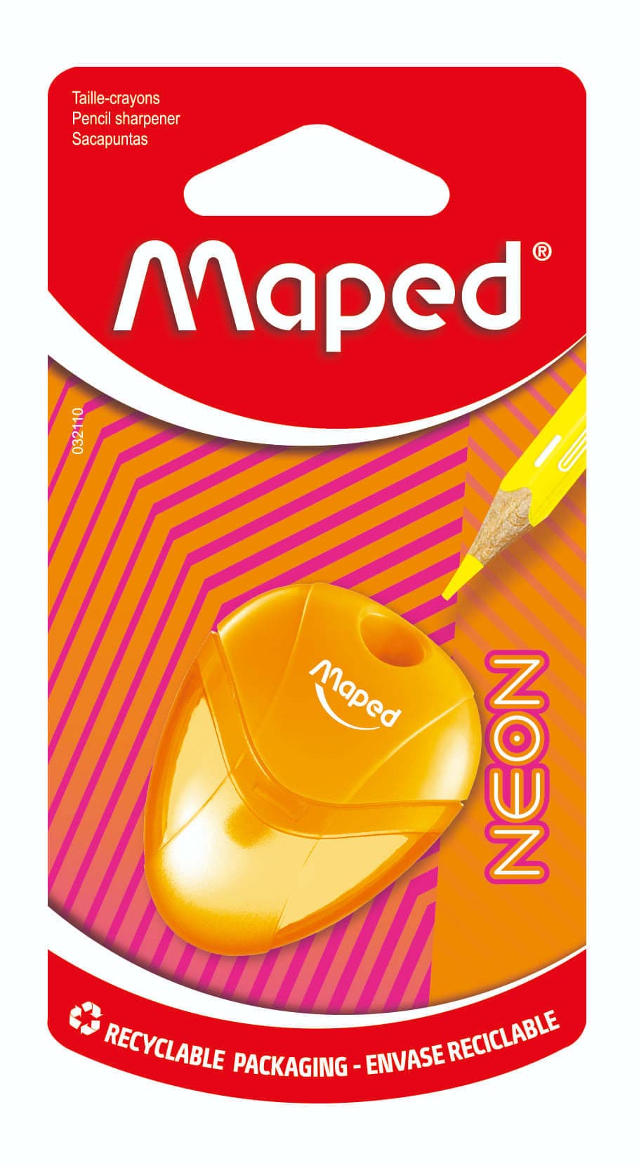 Puntenslijper Maped Neon Igloo 1-gaats assorti 3