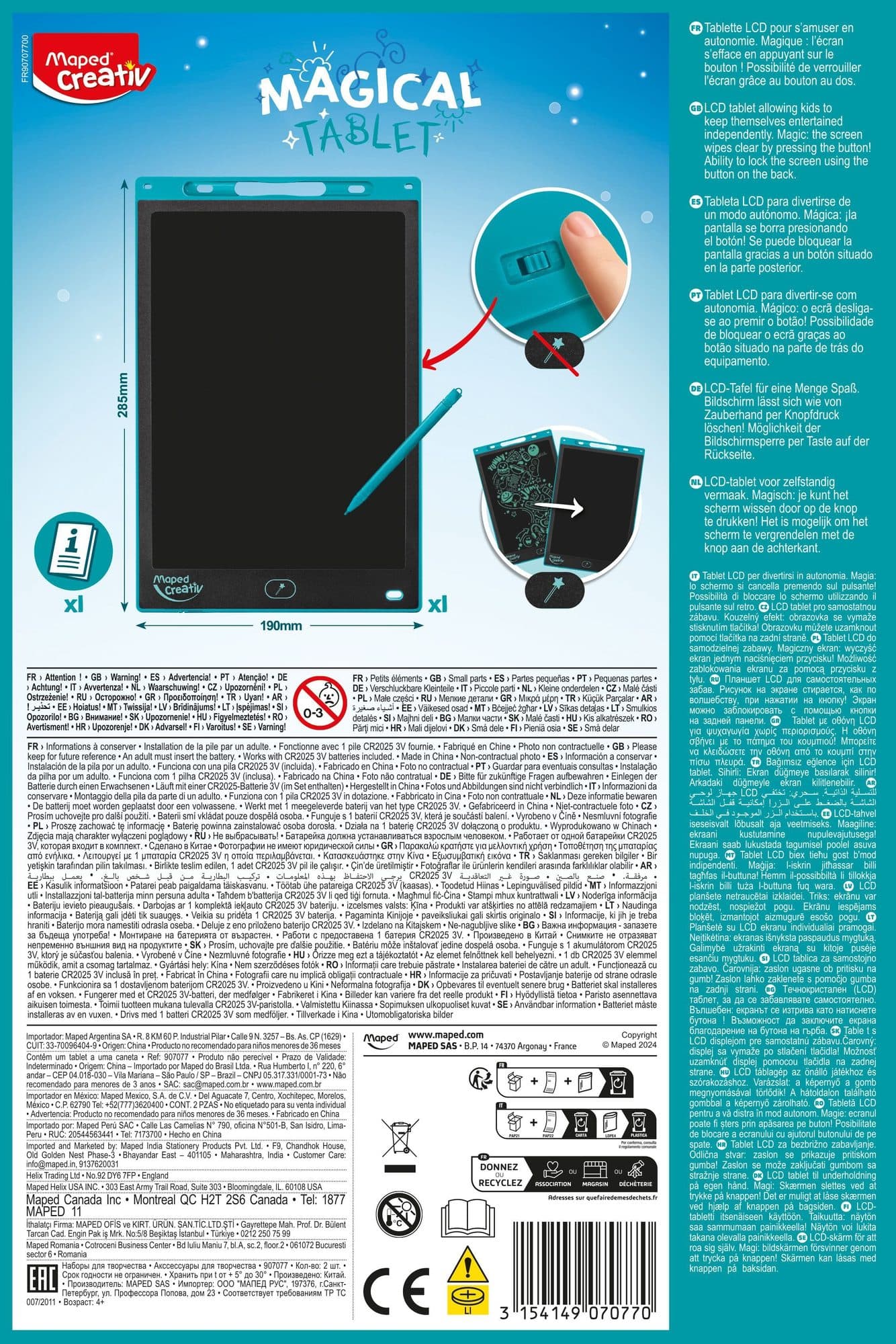 Tekentablet Maped Creativ Magical Tablet Maxi blauw 4