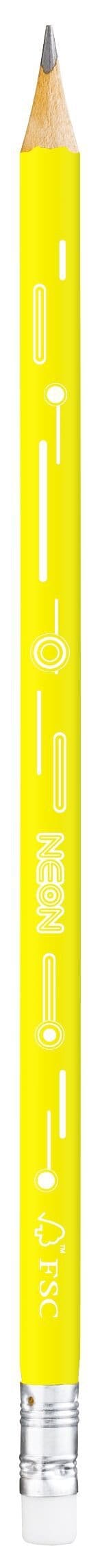Potlood Maped Neon met gum assorti 2