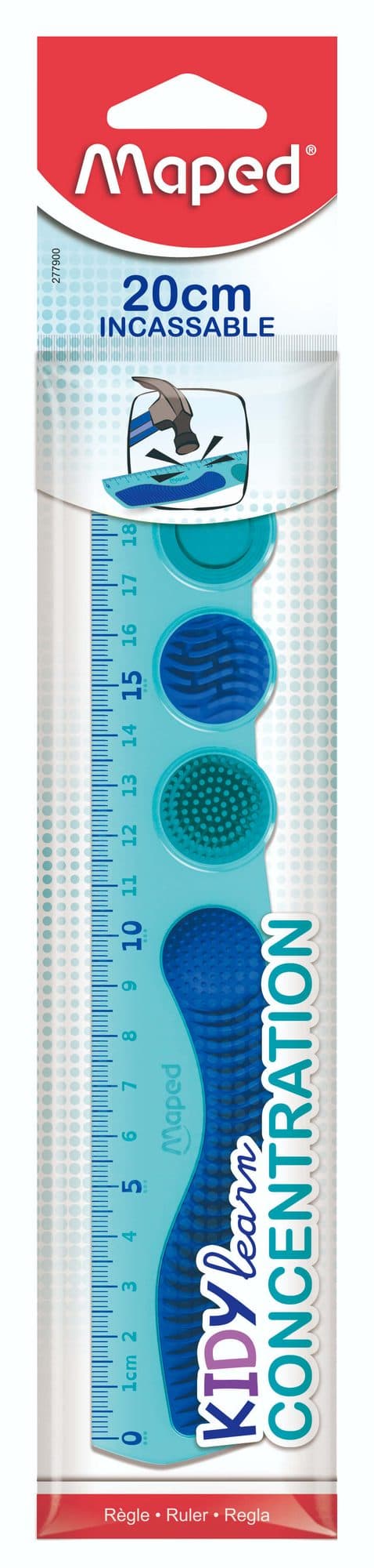 Liniaal Maped Kidy Learn Concentration 20 cm blauw