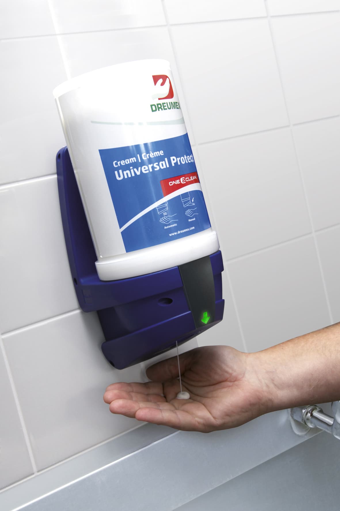 Handcrèmedispenser Dreumex One2clean sensor blauw 3