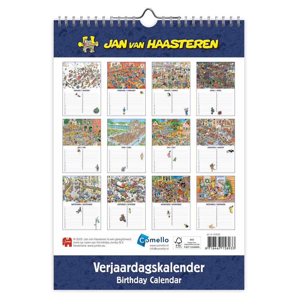 Verjaardagskalender Jan van Haasteren A4 3