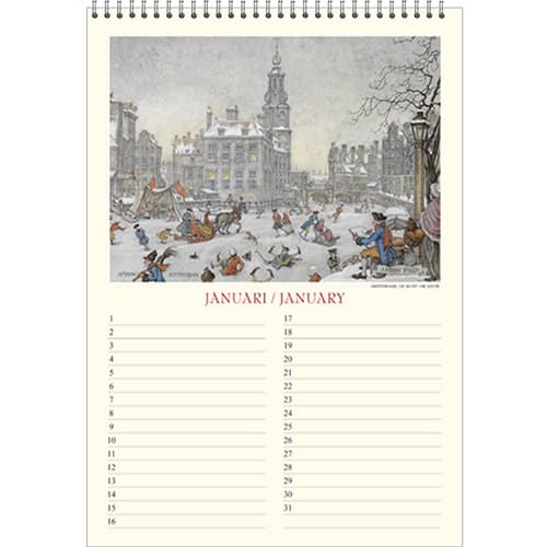 Verjaardagskalender Anton Pieck Zicht op haven A4 2