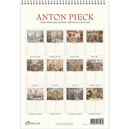 Verjaardagskalender Anton Pieck Zicht op haven A4 3
