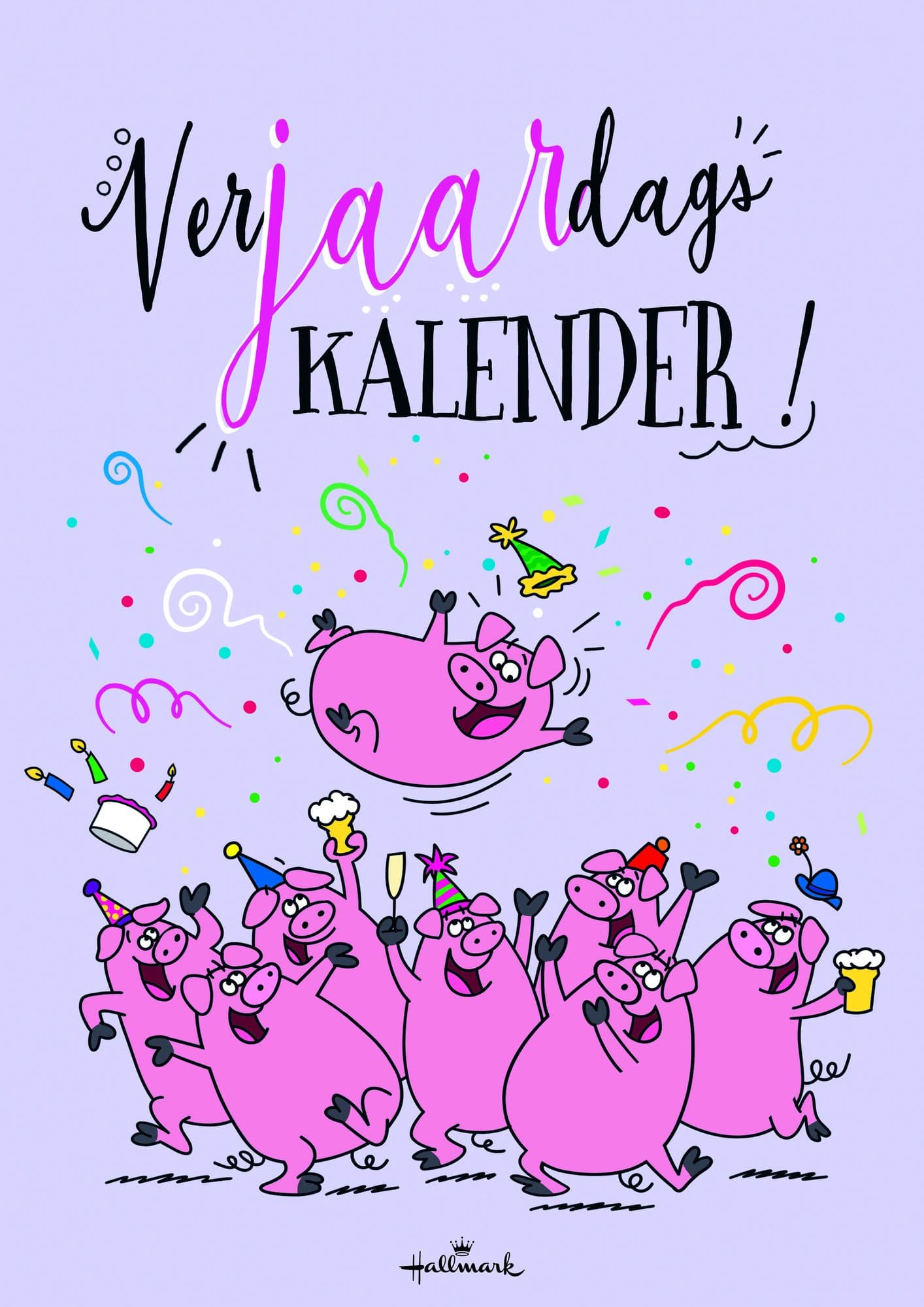 Verjaardagskalender kort Leo Immerzeel 21x30cm