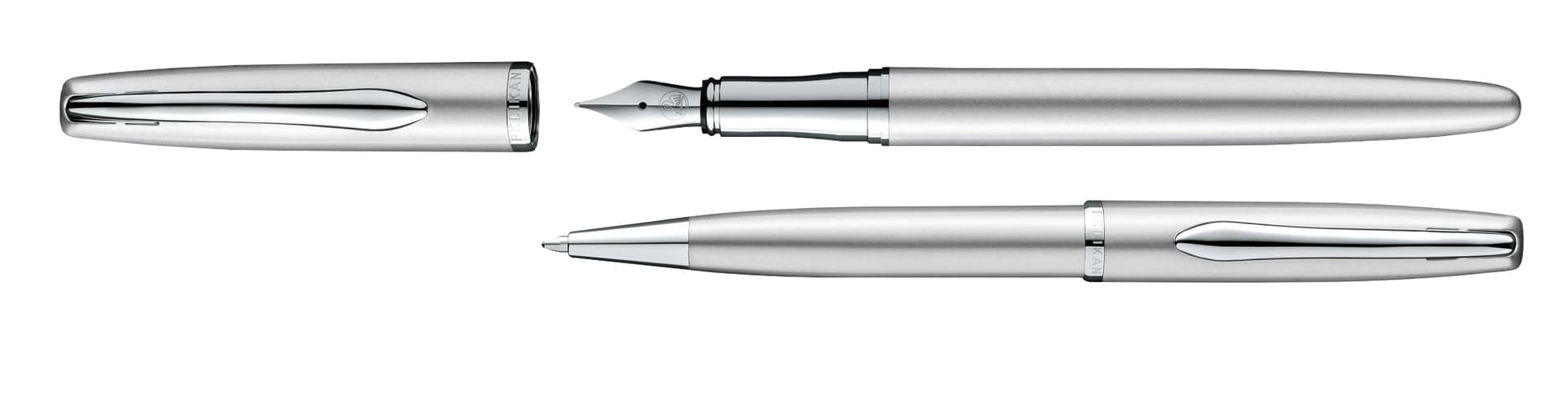 Schrijfset Pelikan Jazz Noble Elegance K36+P36 medium silver 2