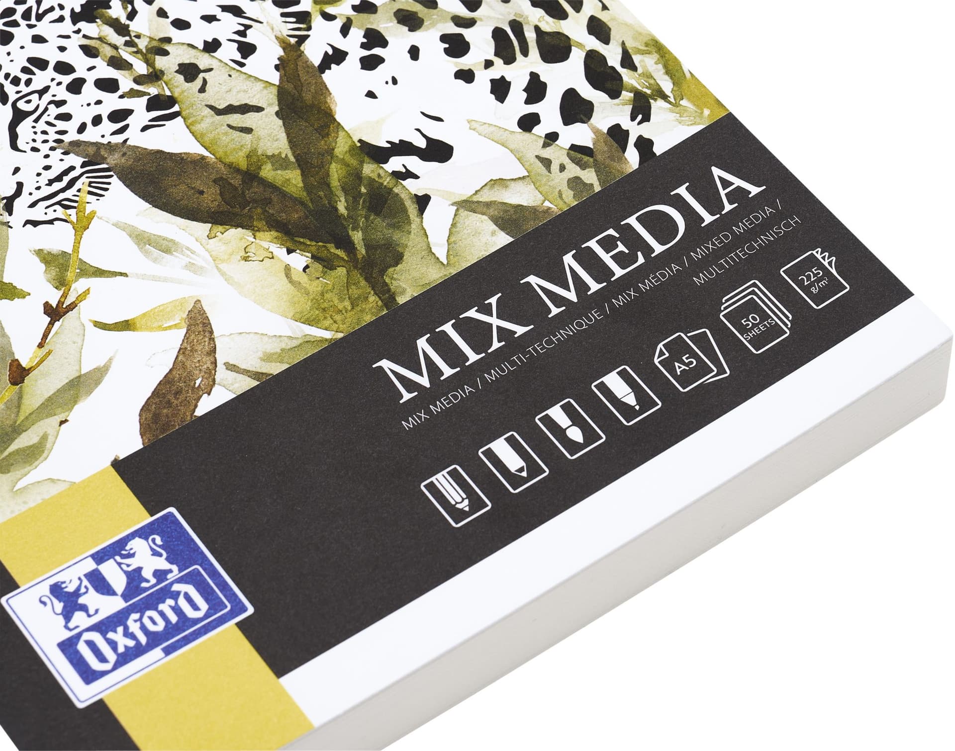 Tekenblok Oxford Mix Media A5 50 vel 225 gram 4