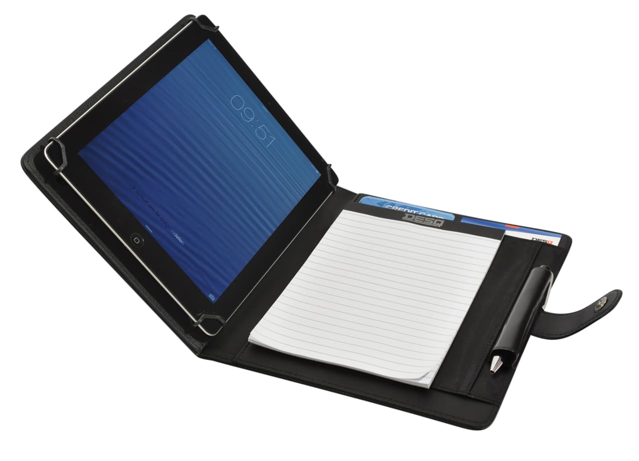 Schrijfmap DESQ voor tablet 7"-10" met sluitclip zwart 2