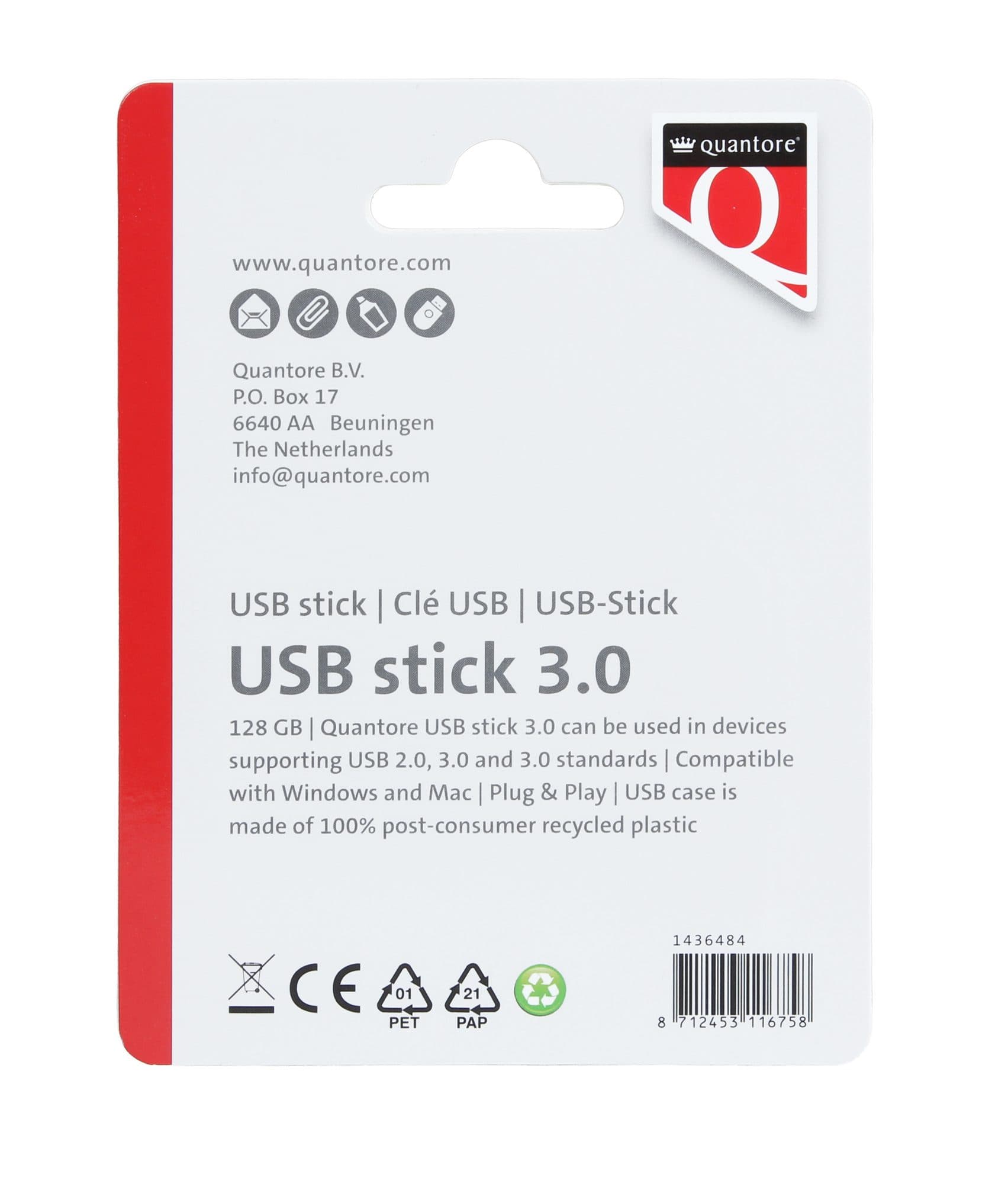 USB stick 3.0 Quantore USB-A 128GB zwart 2