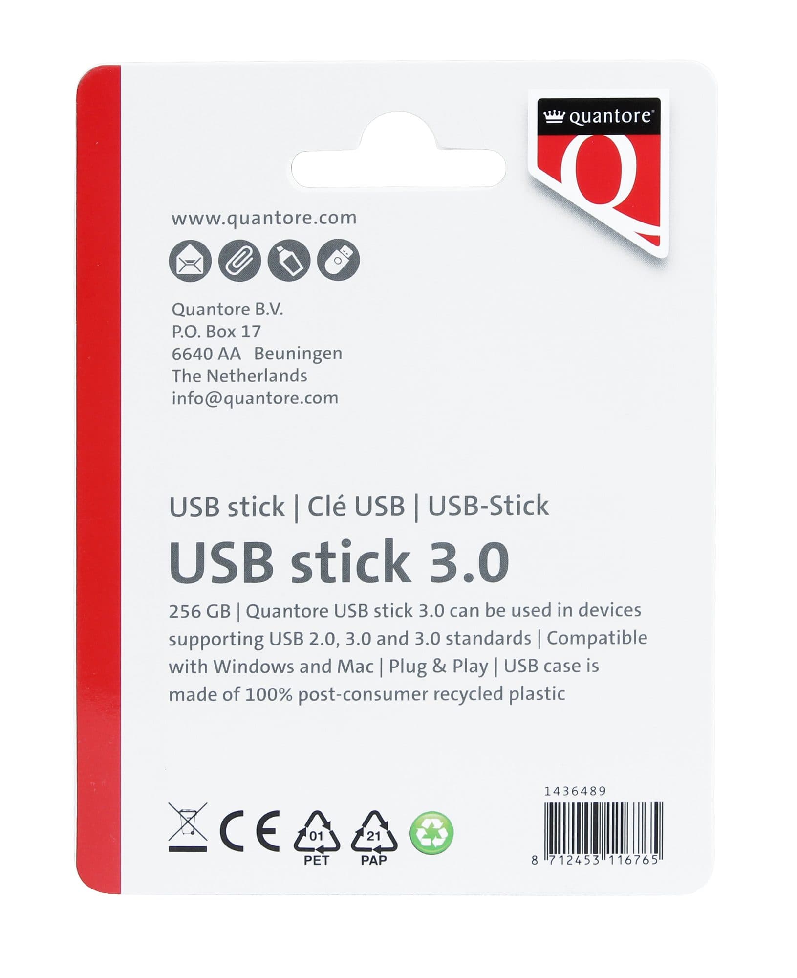 USB stick 3.0 Quantore USB-A 256GB zwart 2