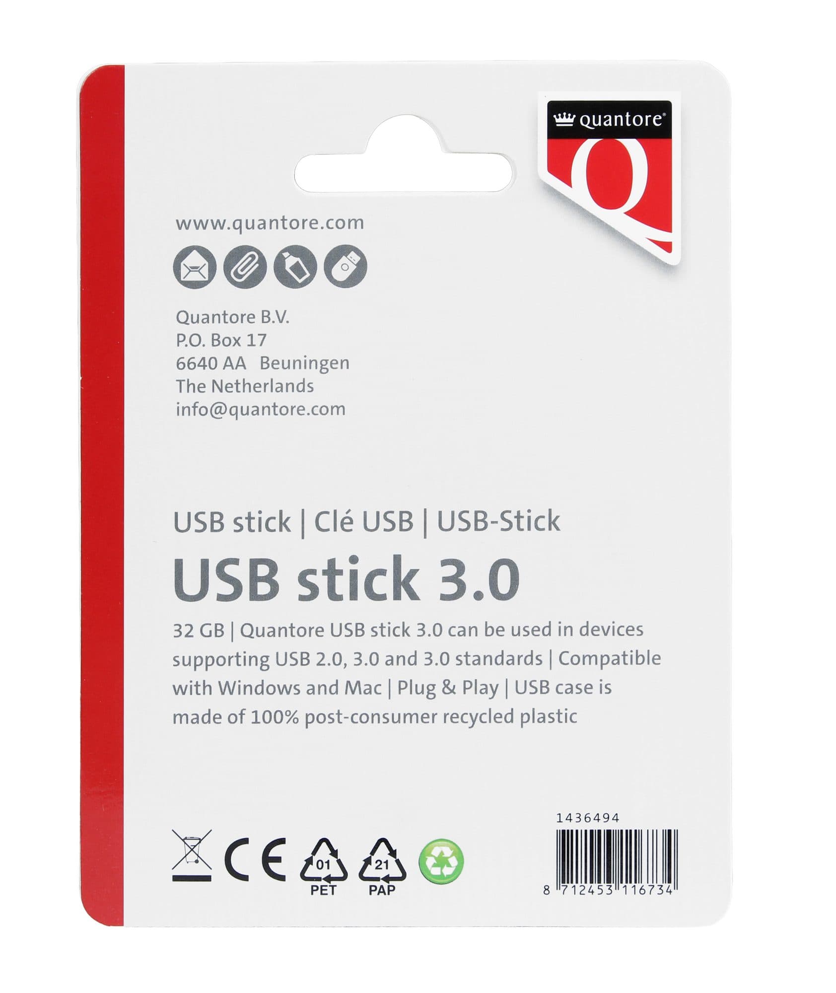 USB stick 3.0 Quantore USB-A 32GB zwart 2